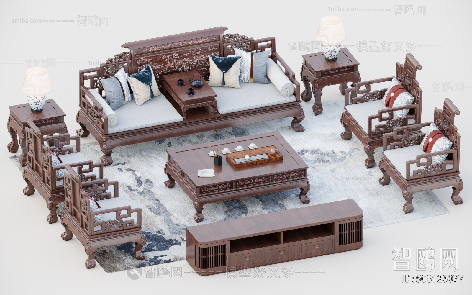 Chinese Style Sofa Combination