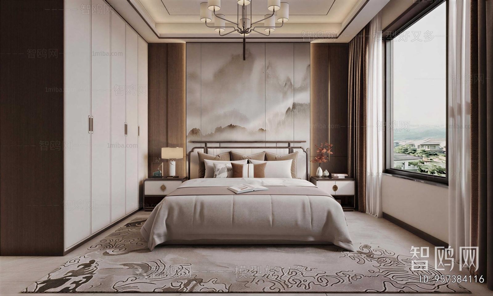 New Chinese Style Bedroom