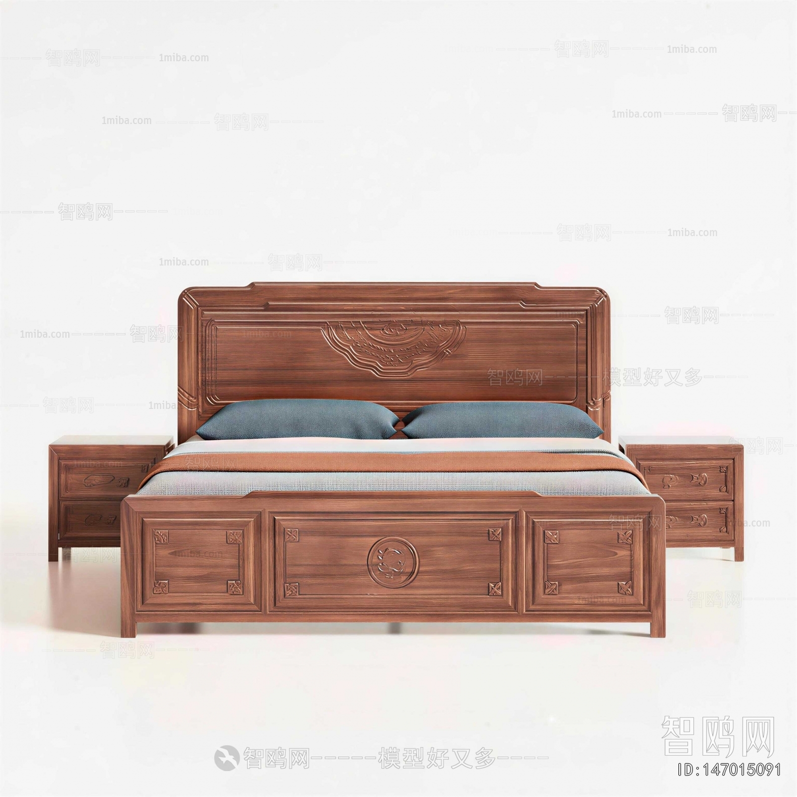 New Chinese Style Double Bed