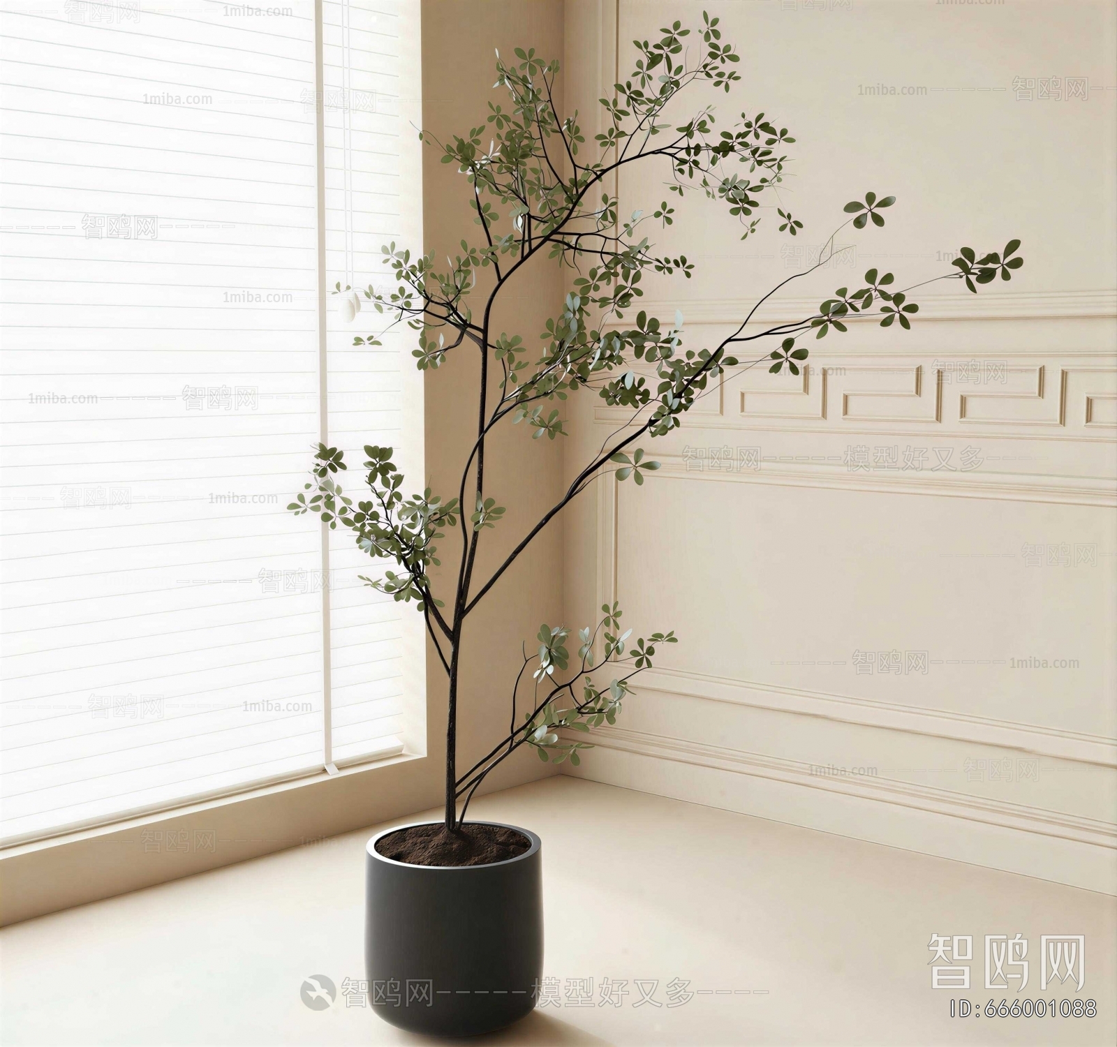 Modern Ground Green Plant Potted Plants