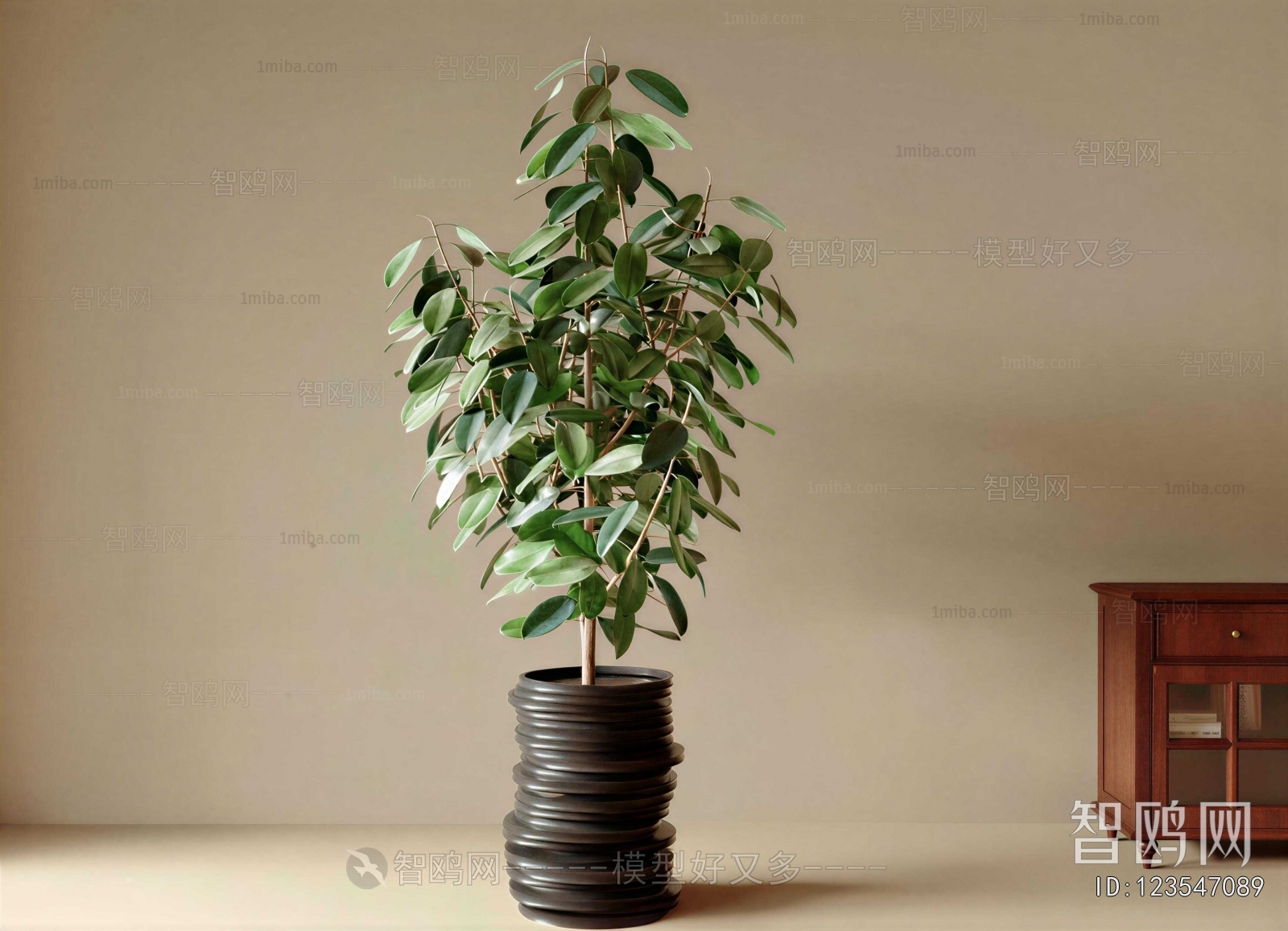 Wabi-sabi Style Ground Green Plant Potted Plants
