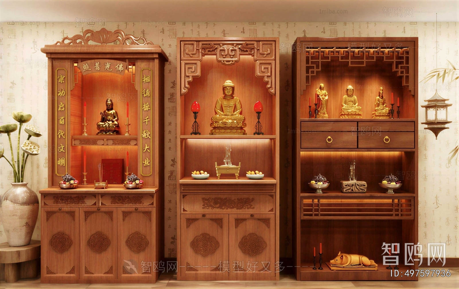 Chinese Style Buddhist Niche