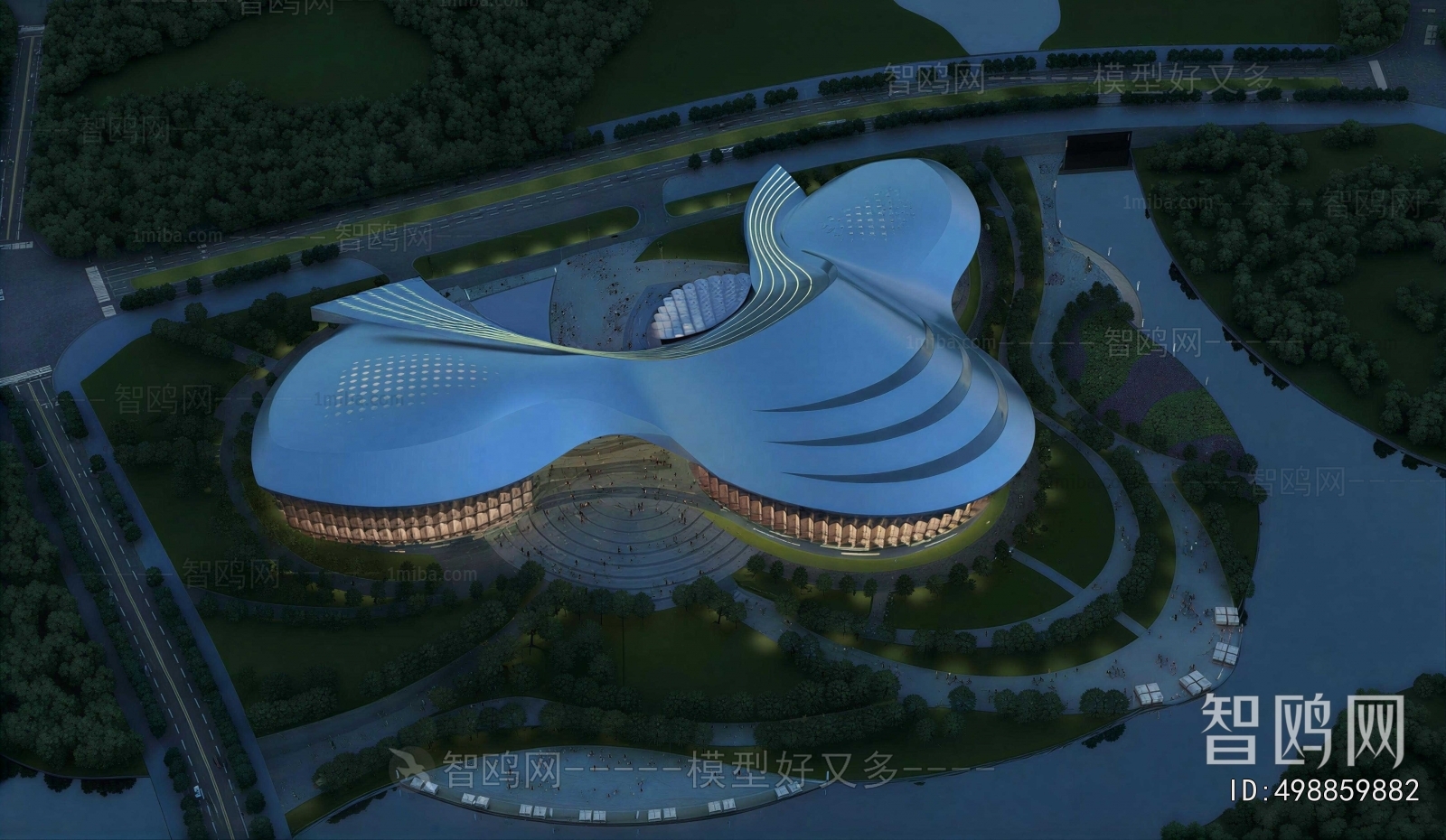 Modern Architectural Bird's-eye View Planning
