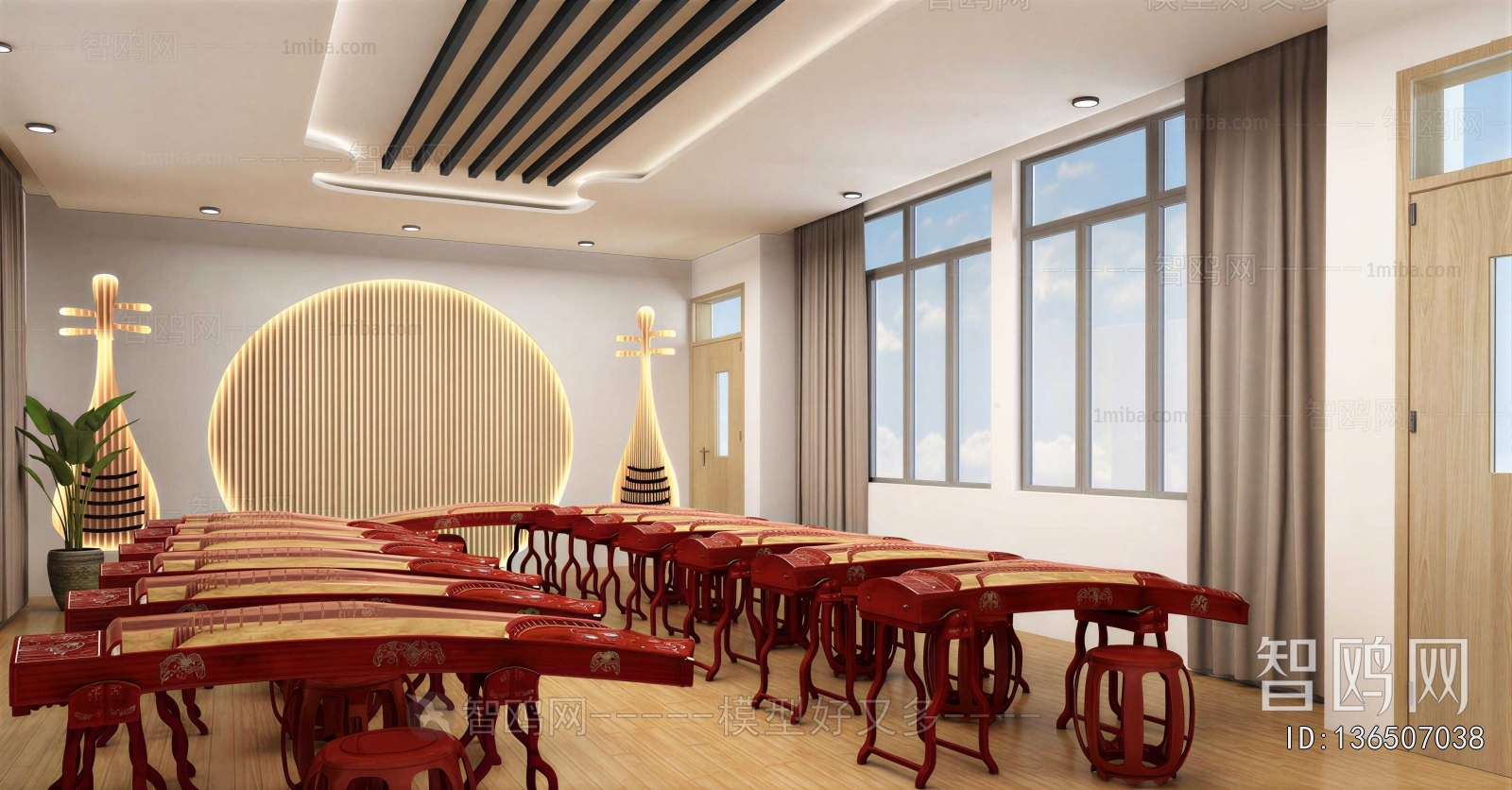 New Chinese Style Music Room