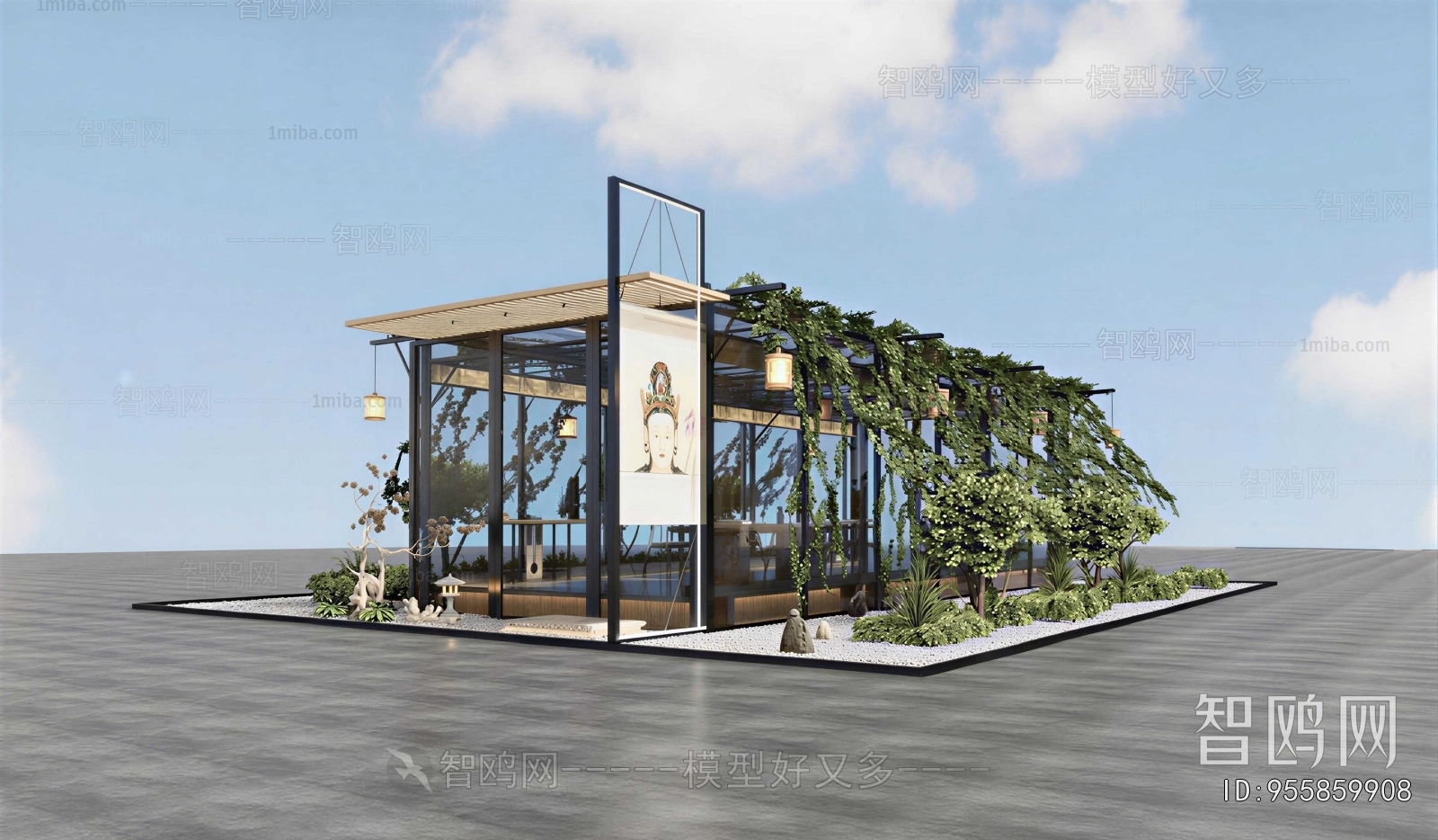 New Chinese Style Glass Sunshine Room