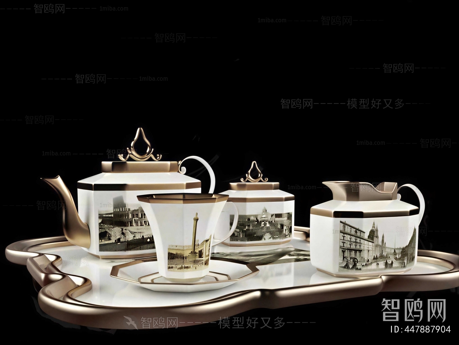 Simple European Style Tea Set