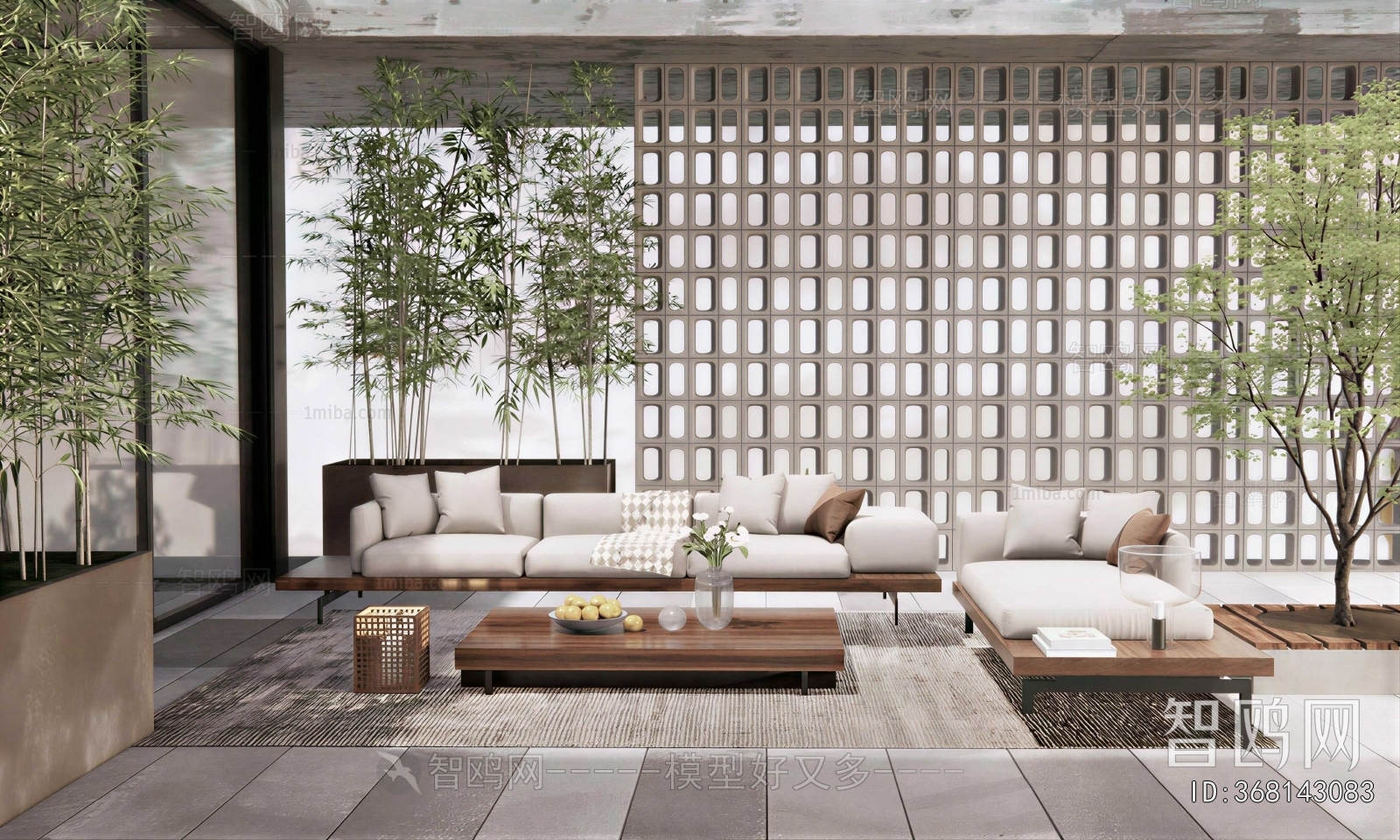 Wabi-sabi Style A Living Room