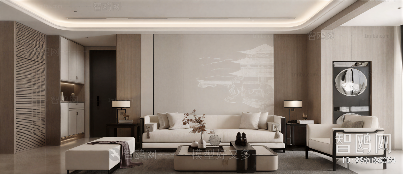 New Chinese Style A Living Room