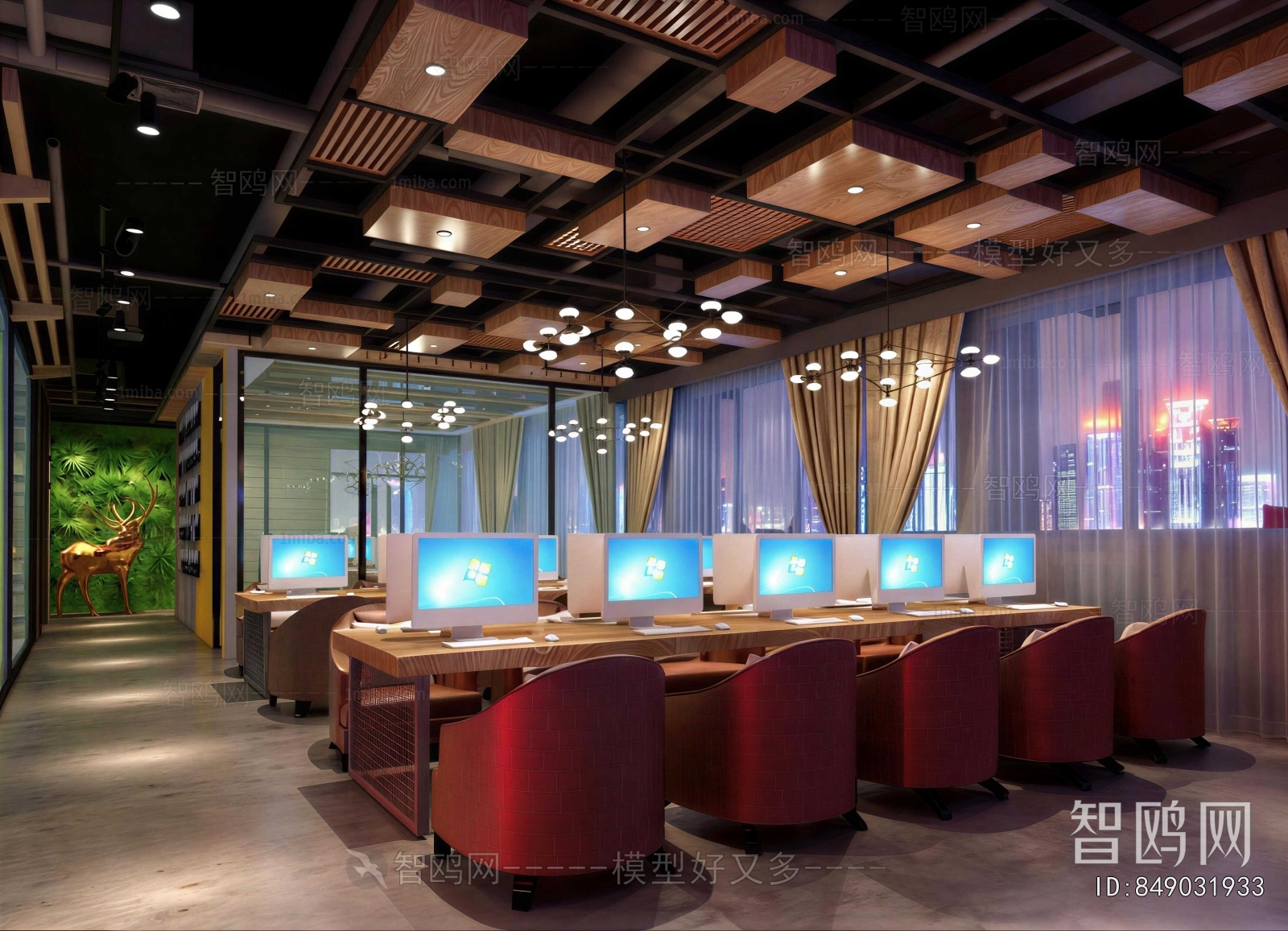 Industrial Style Internet Cafe