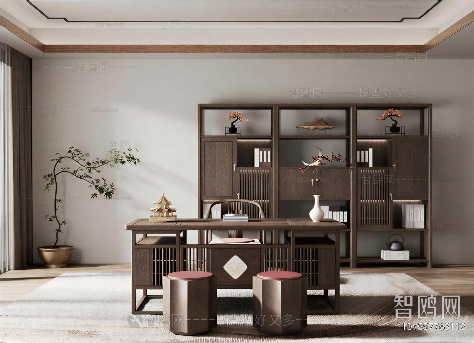 New Chinese Style Study Space
