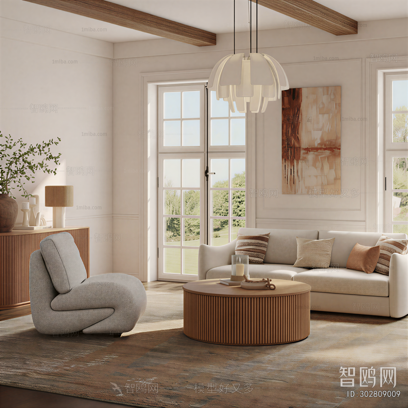 Wabi-sabi Style A Living Room