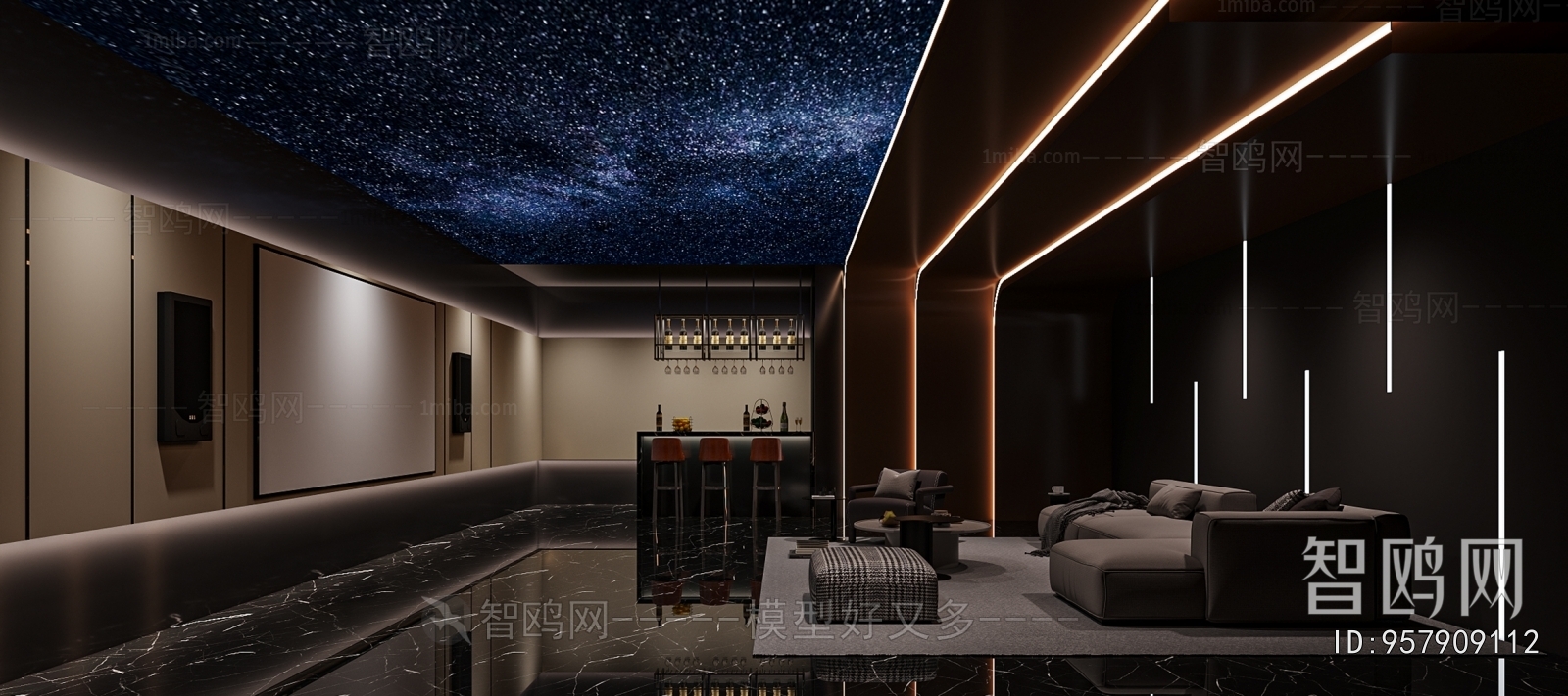 Modern Audiovisual Room