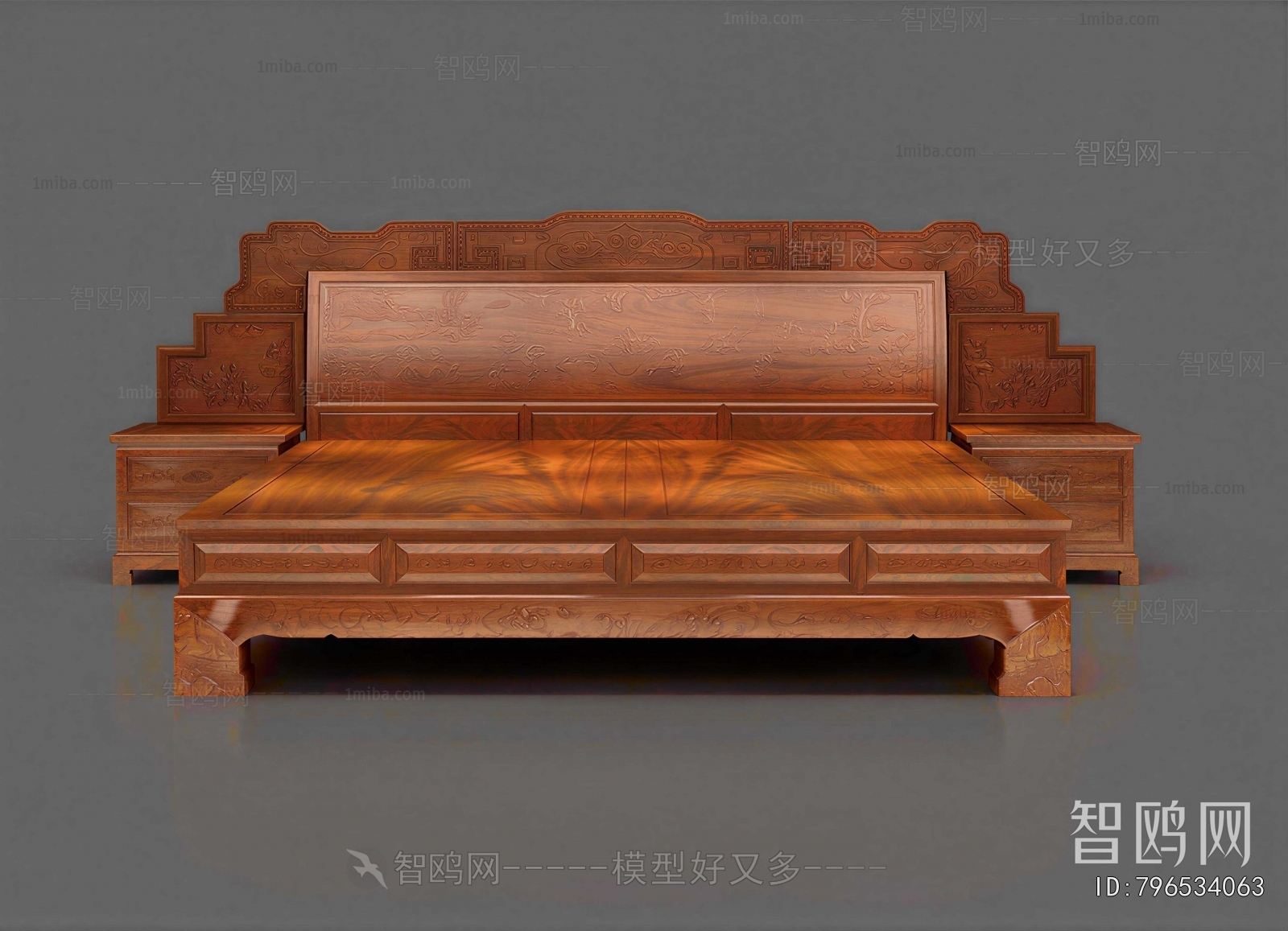 New Chinese Style Double Bed
