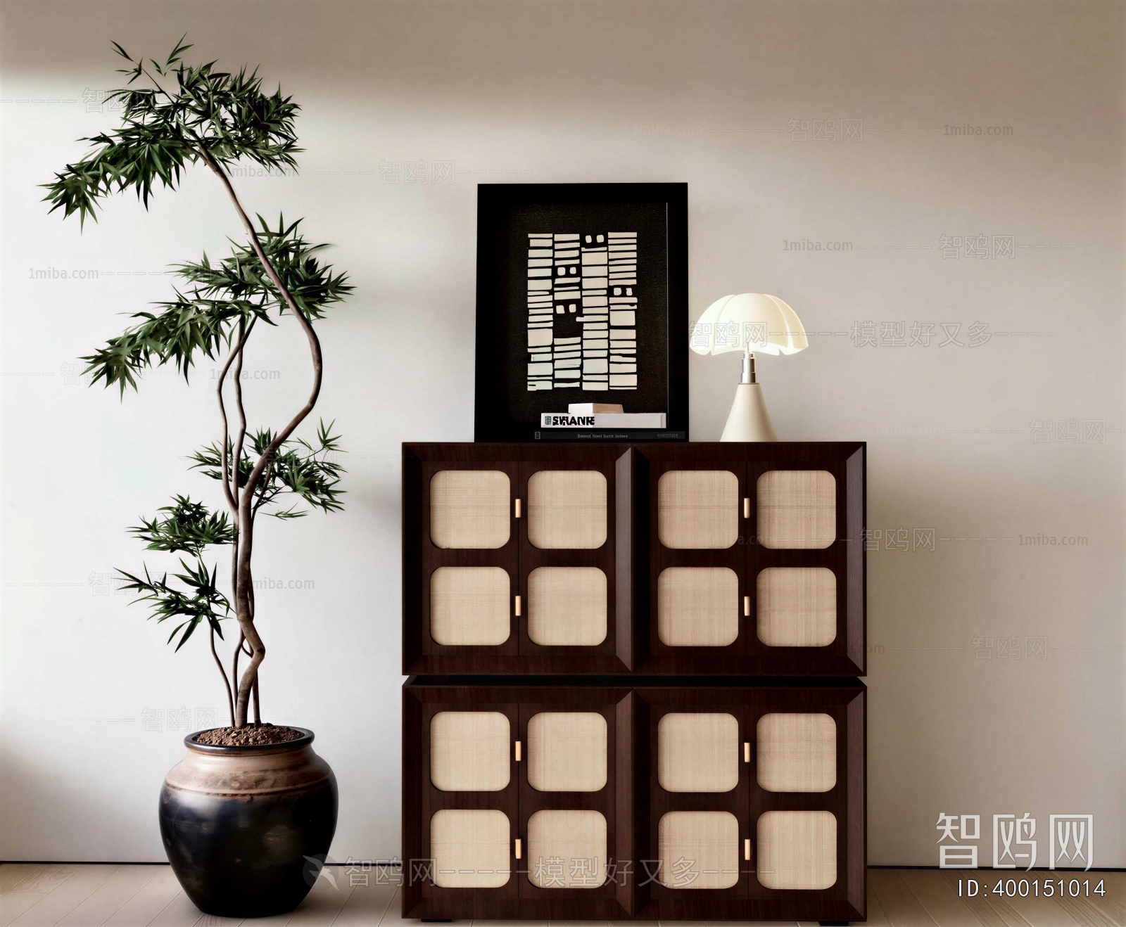 Wabi-sabi Style Side Cabinet
