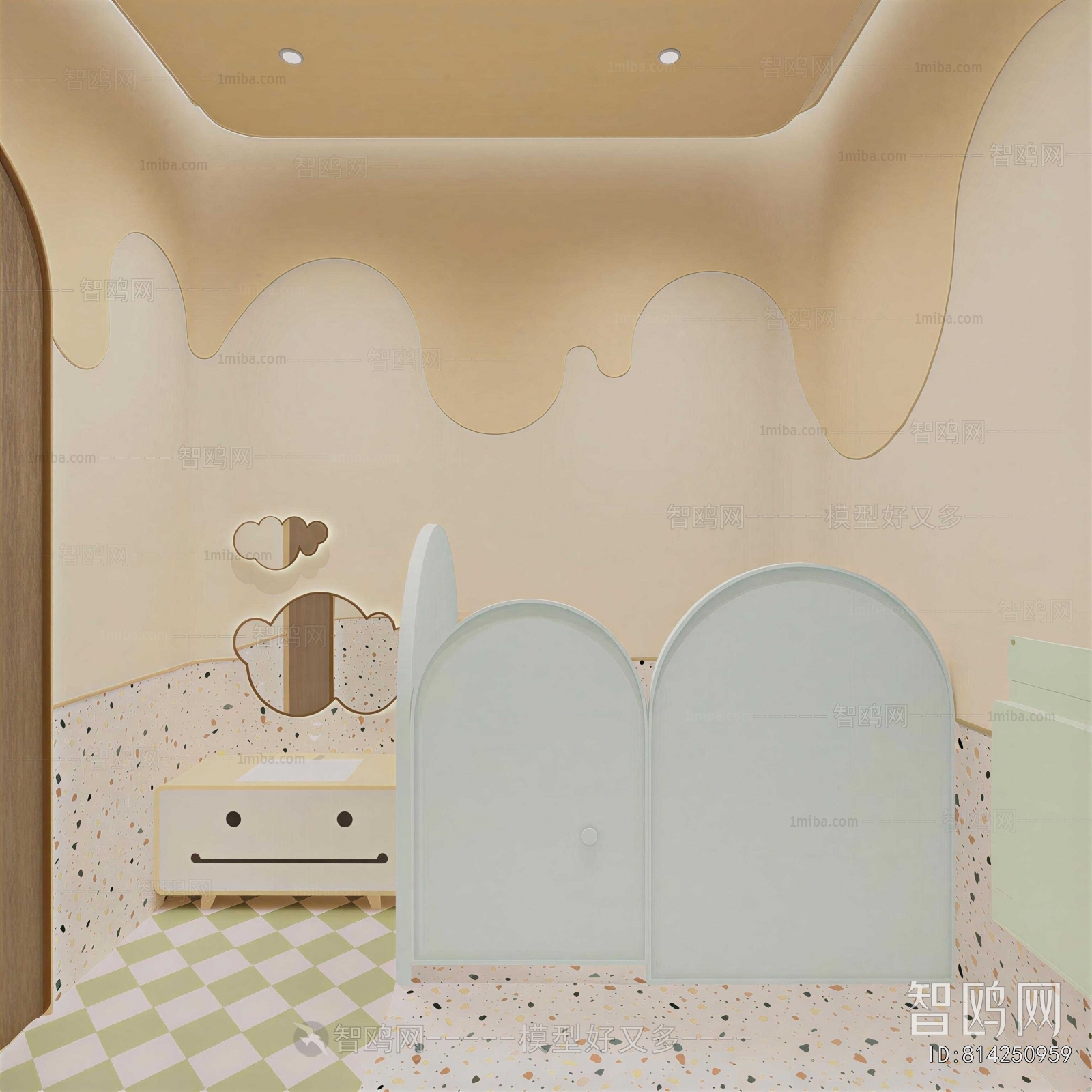 Modern Children's Restroom