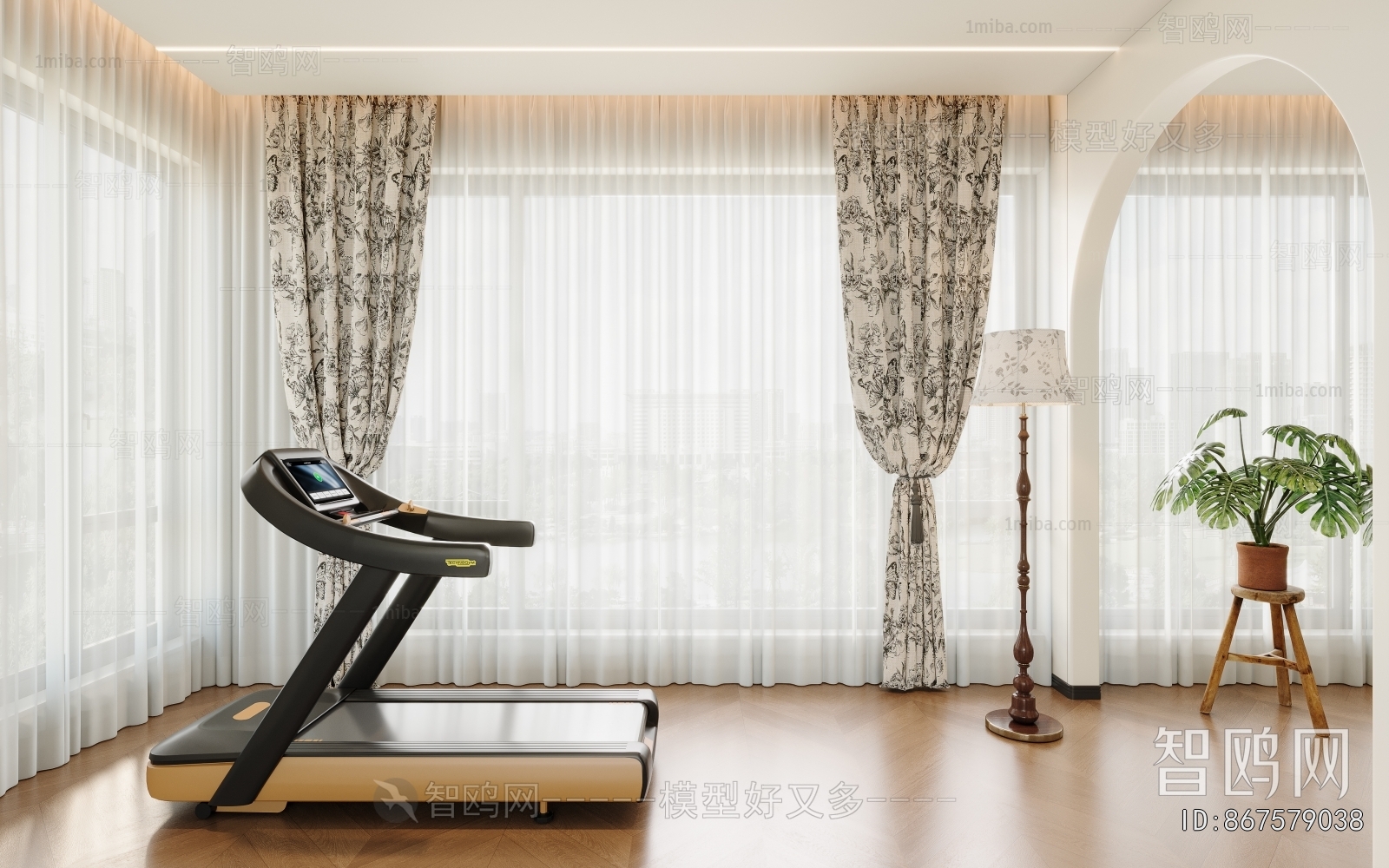 French Style Home Fitness Room
