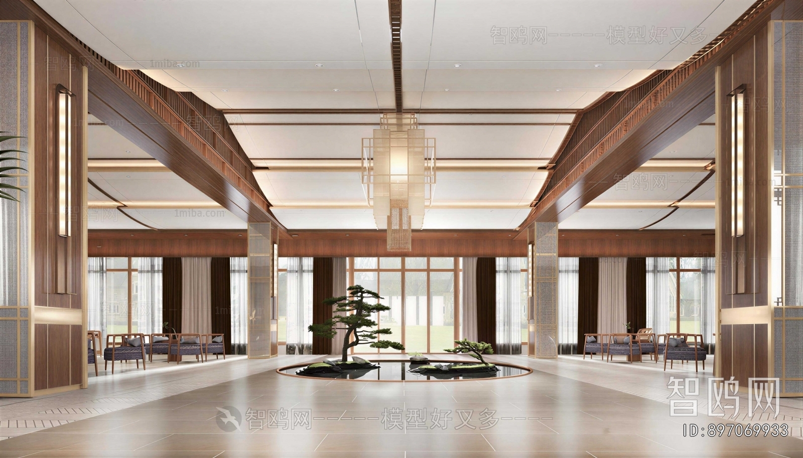 New Chinese Style Lobby Hall