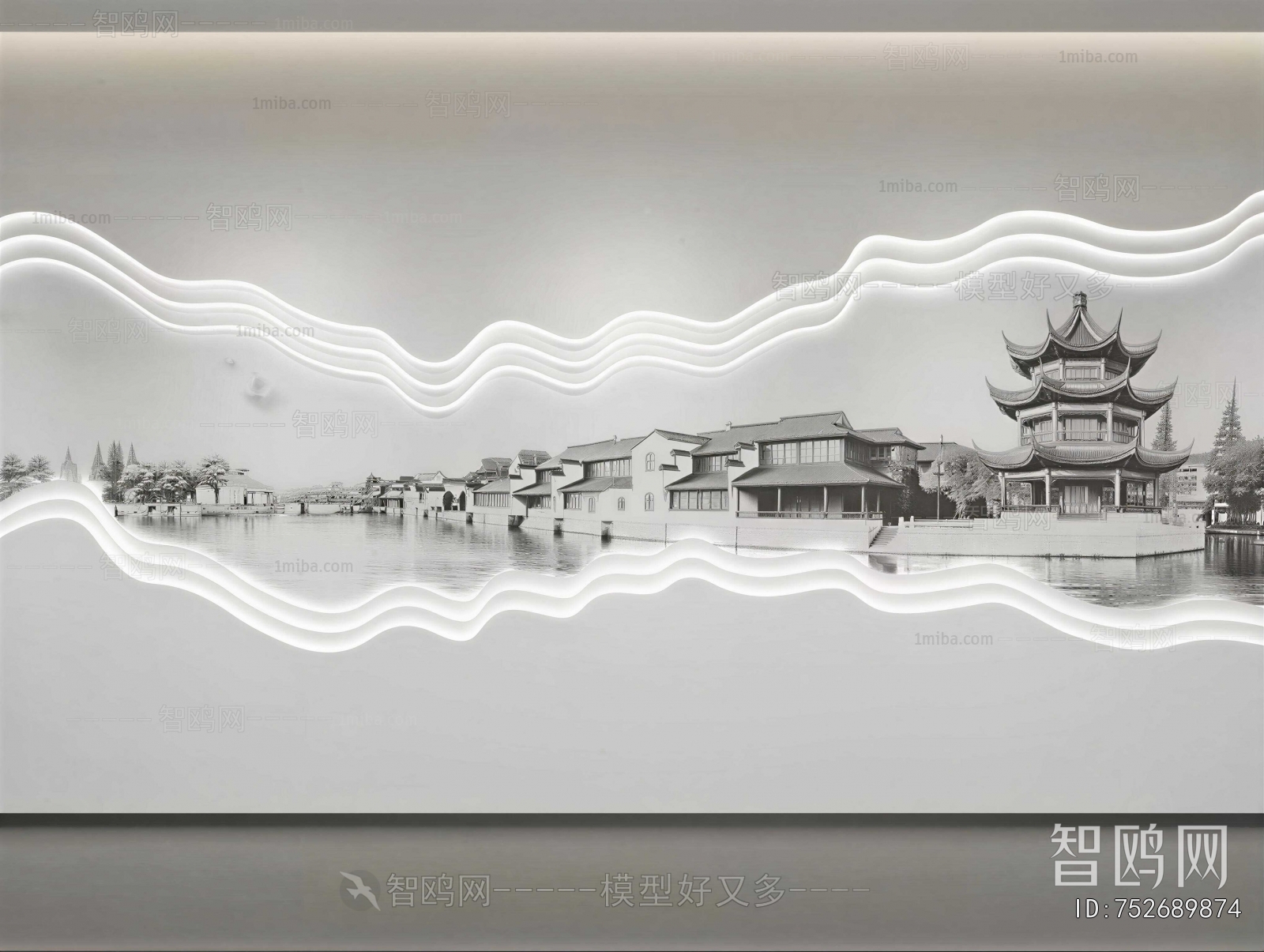 New Chinese Style TV Wall