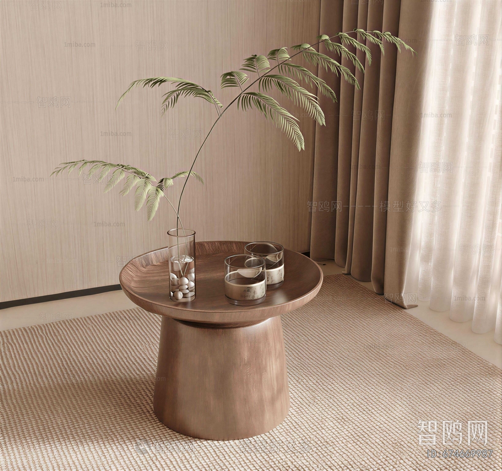 Wabi-sabi Style Side Table/corner Table