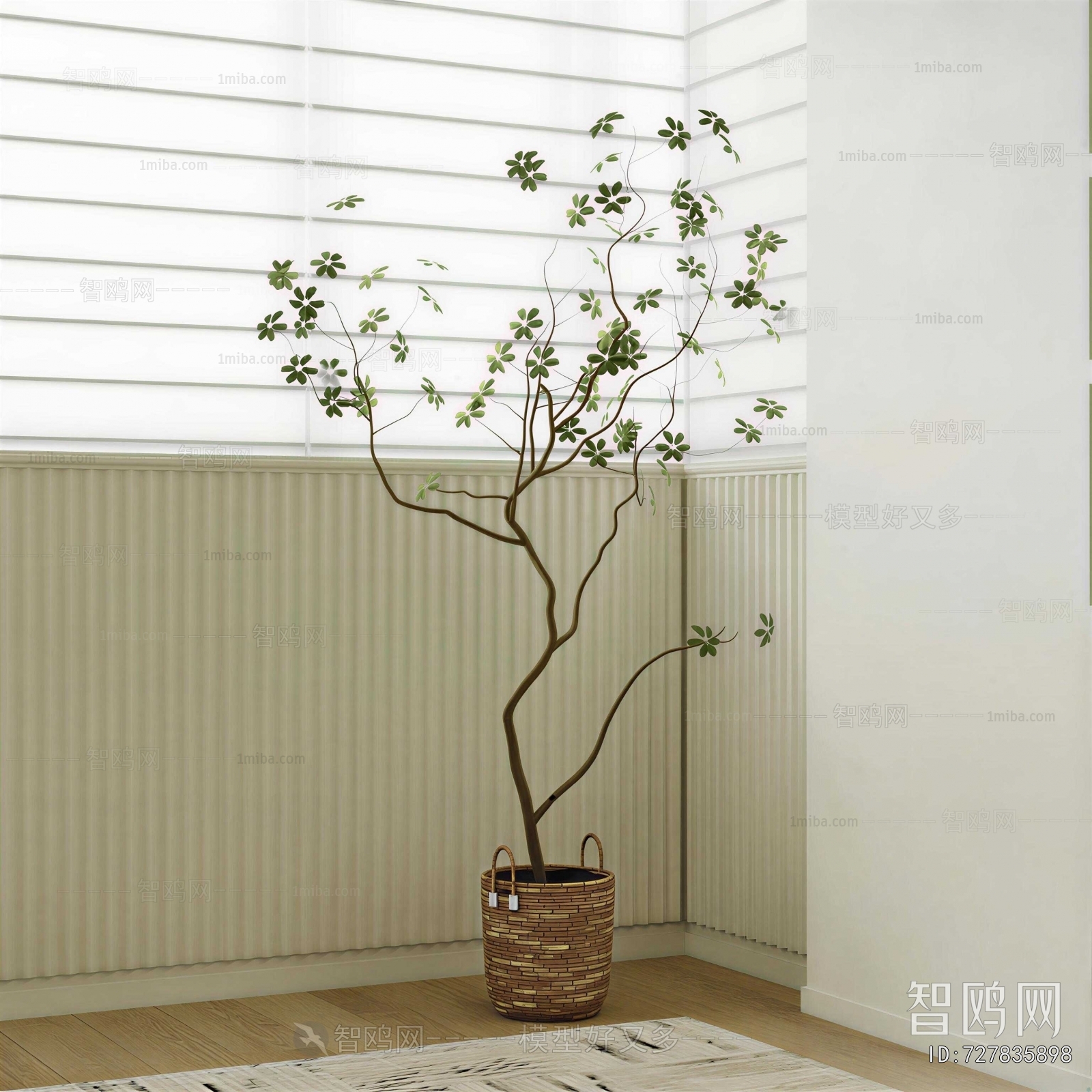 Modern Ground Green Plant Potted Plants