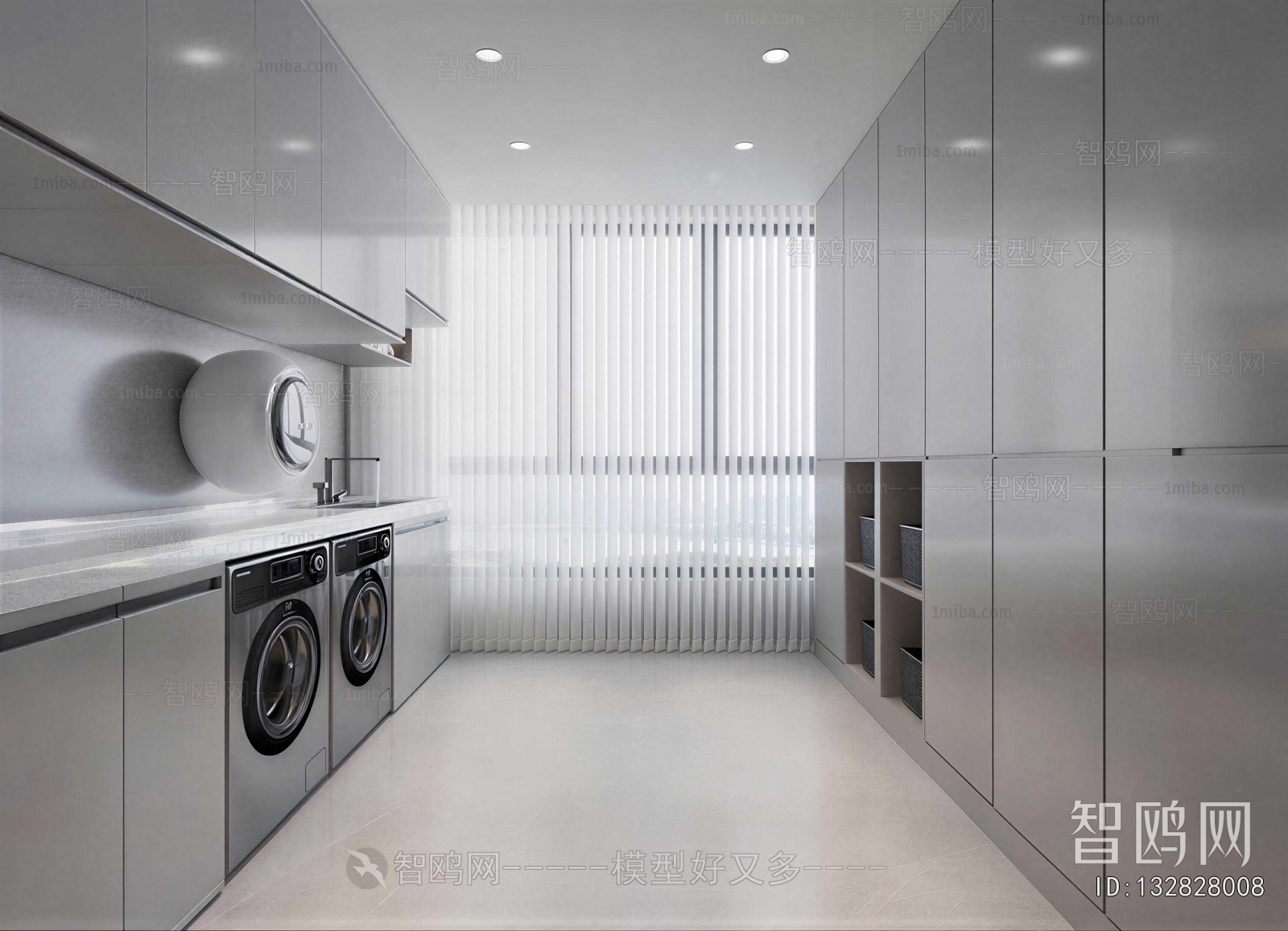 Modern Balcony Laundry Room