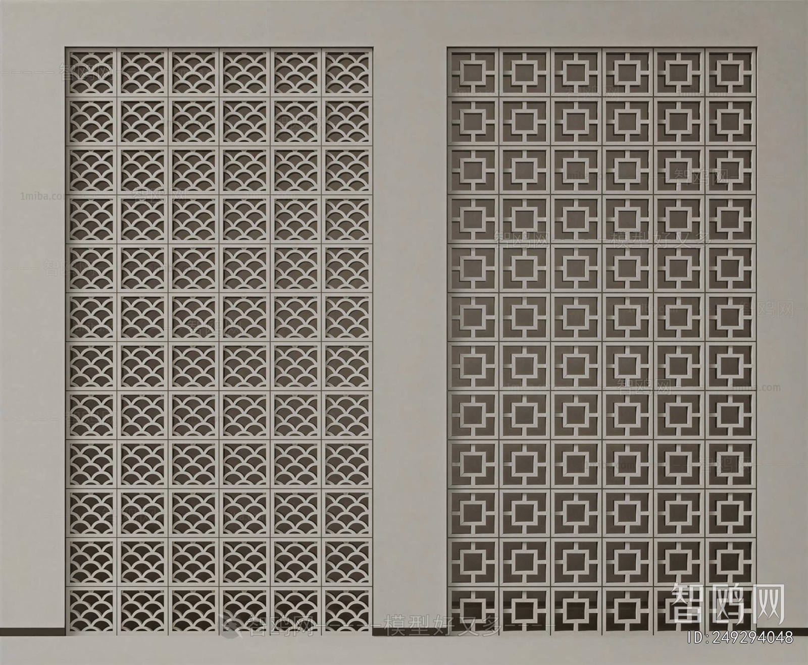 New Chinese Style Cement Brick Screen Partition
