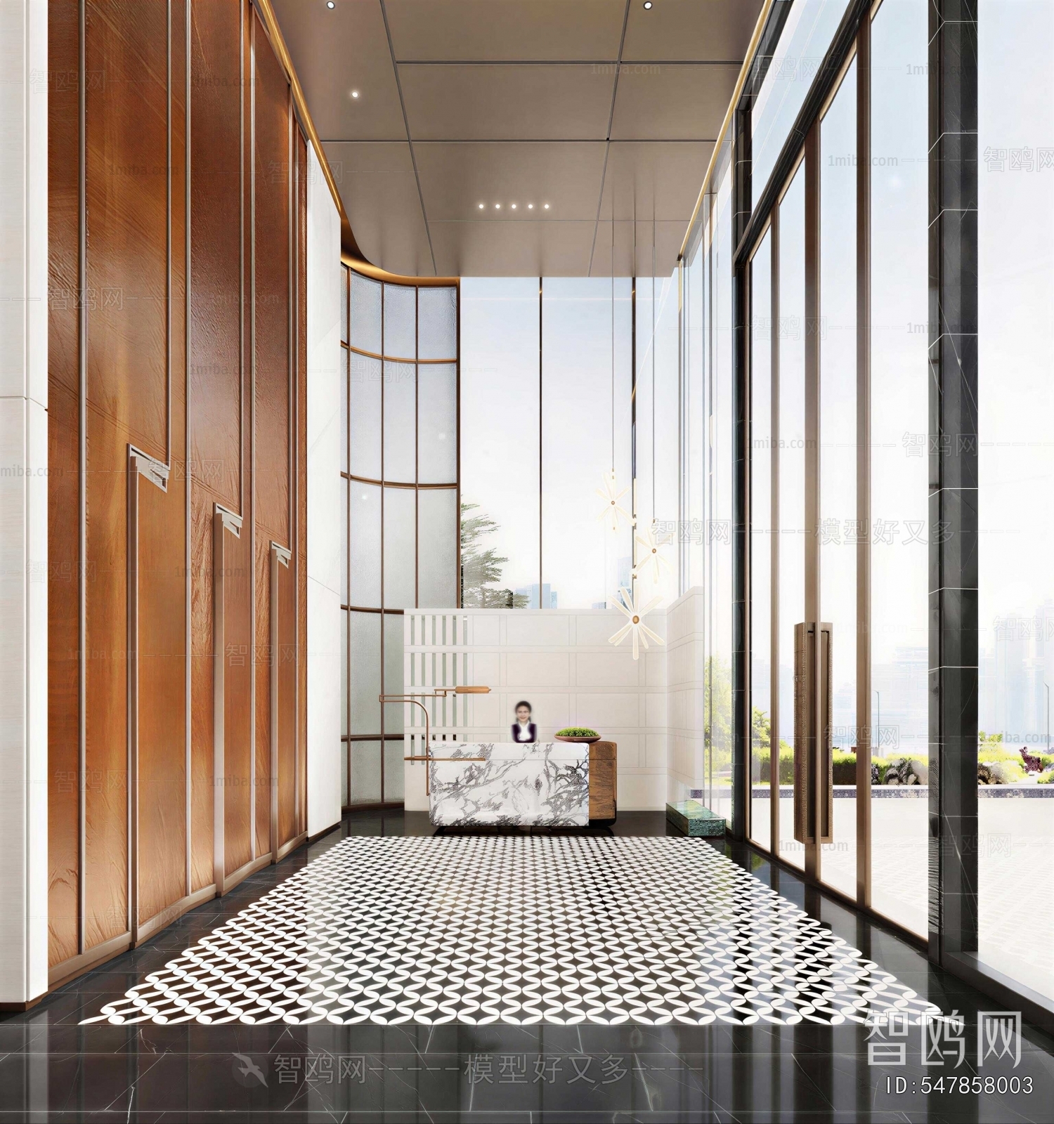 Modern Office Reception Desk