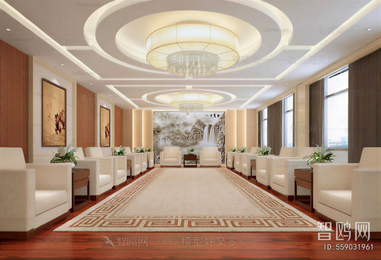 New Chinese Style Reception Room