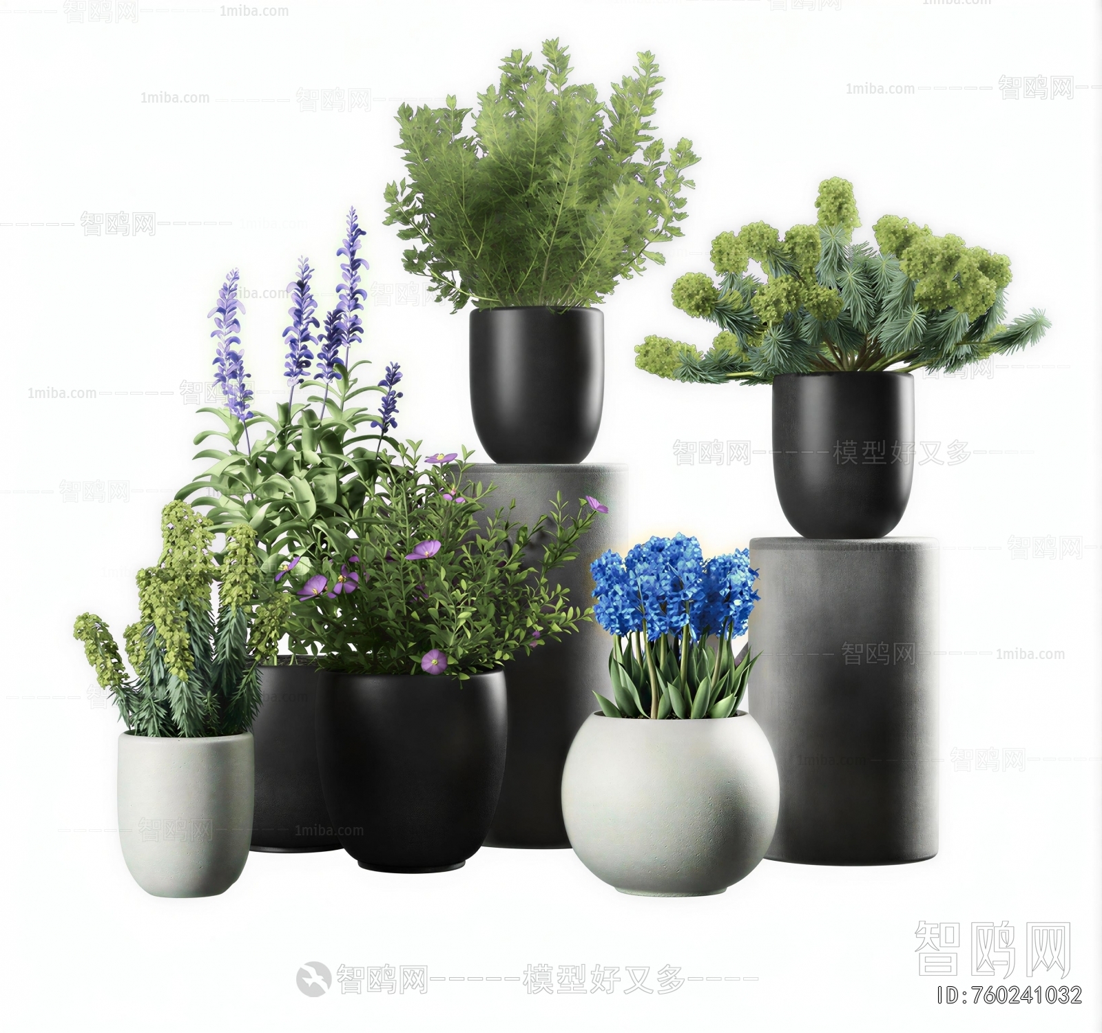 Modern Potted Green Plant