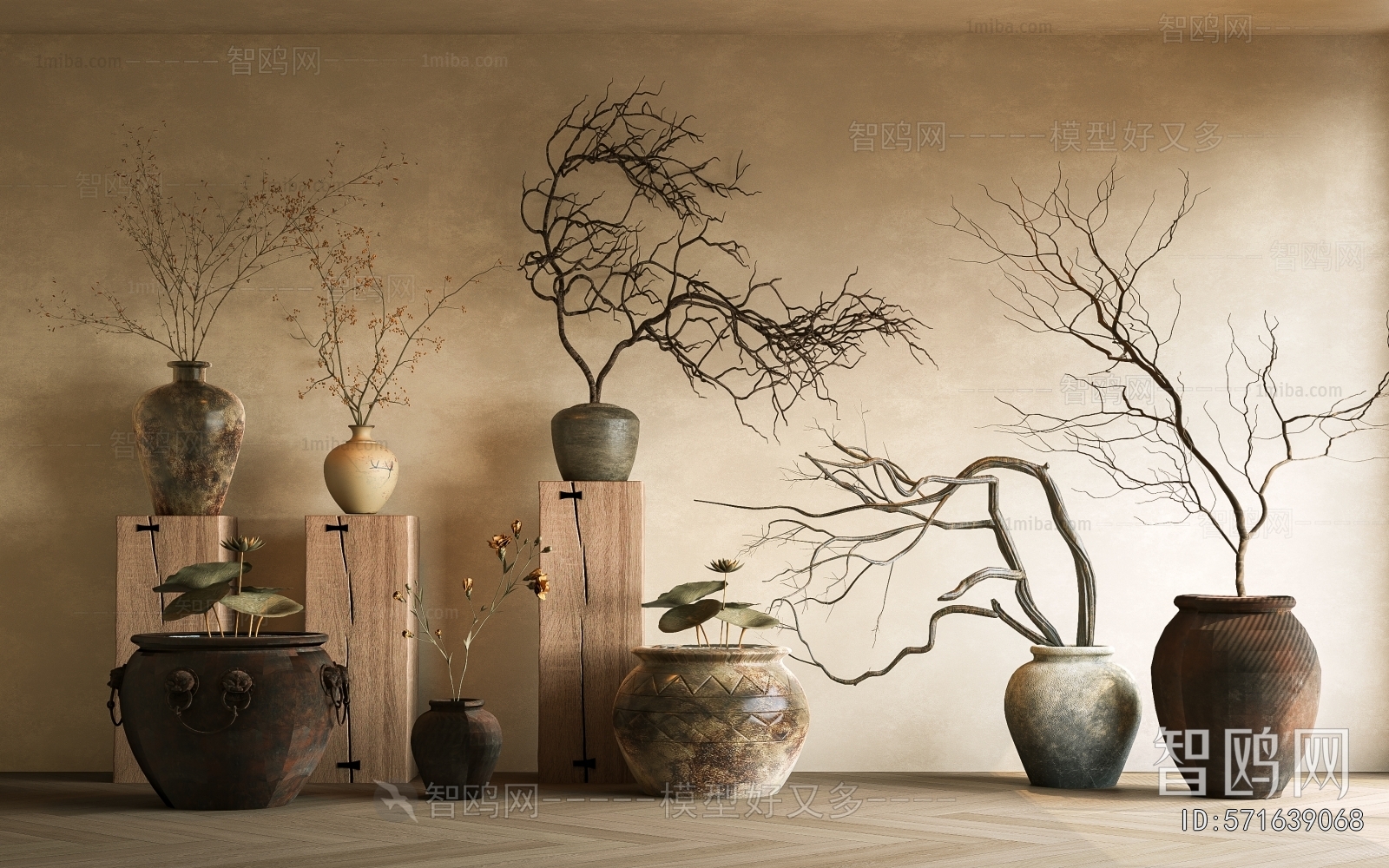 Wabi-sabi Style Dried Branch