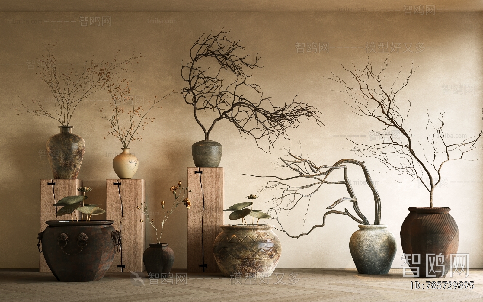 Wabi-sabi Style Dried Branch
