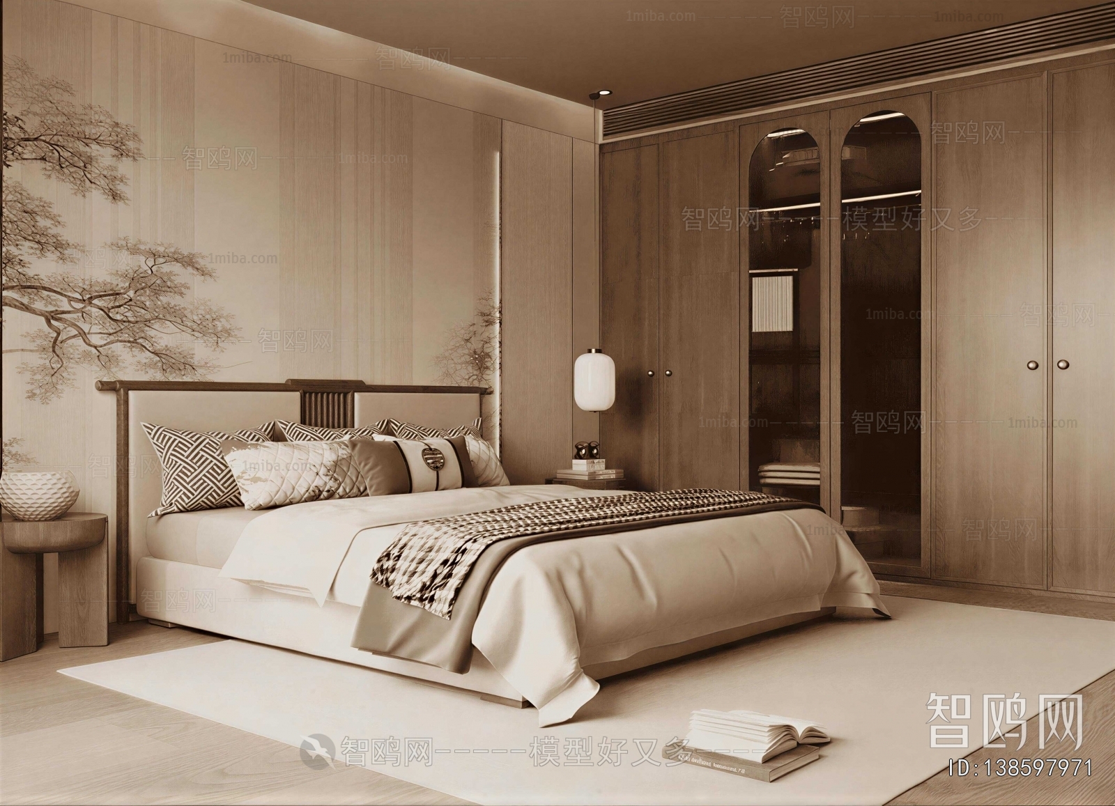 New Chinese Style Bedroom