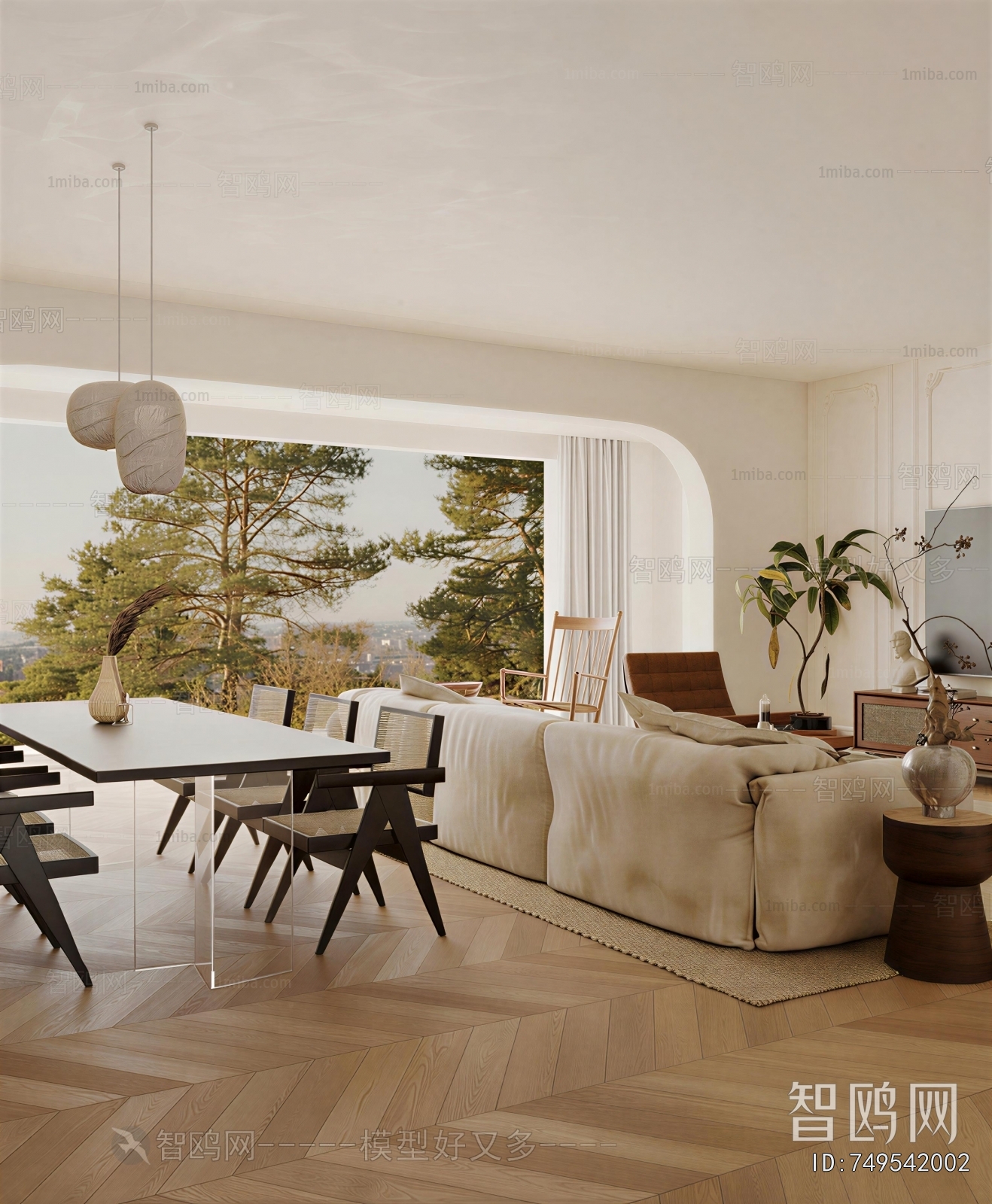 Wabi-sabi Style A Living Room