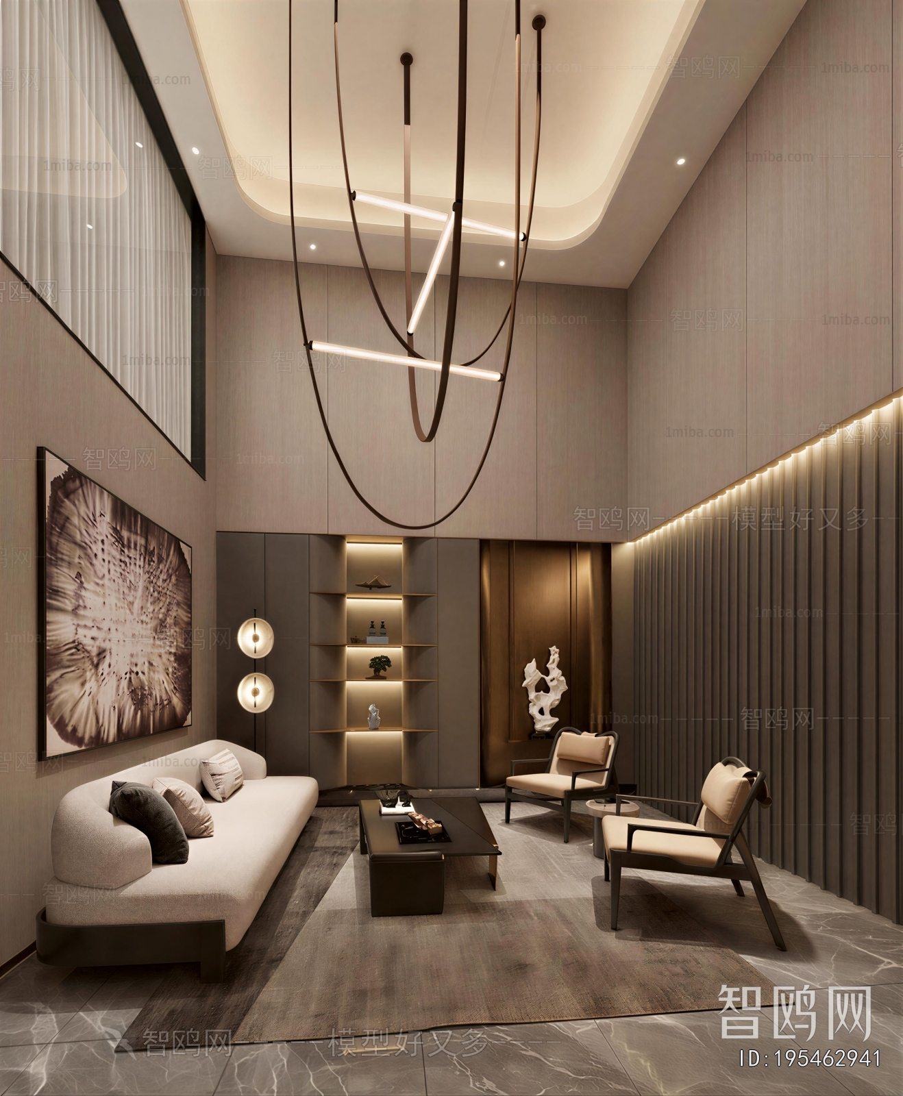 New Chinese Style A Living Room