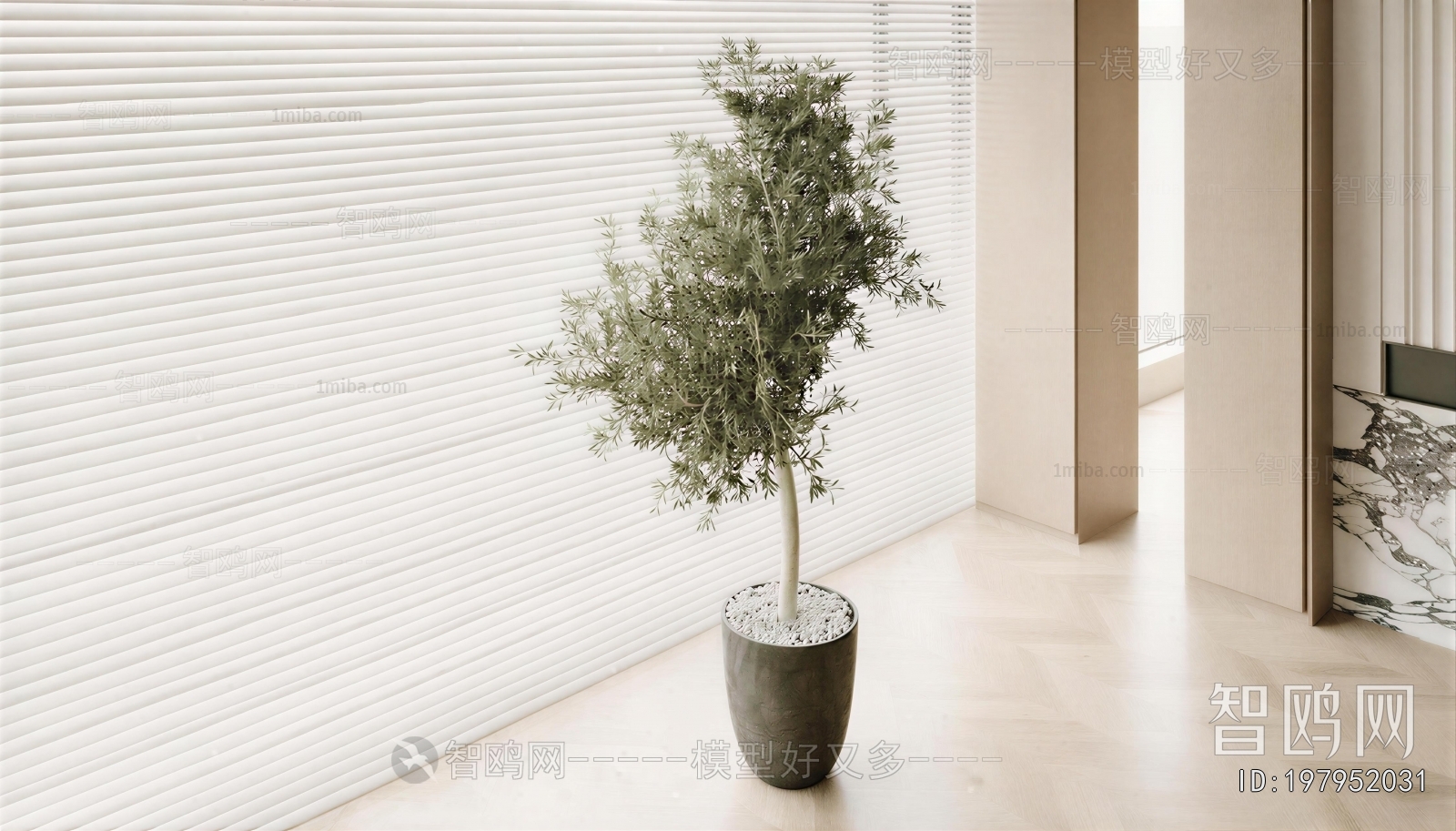 Modern Ground Green Plant Potted Plants