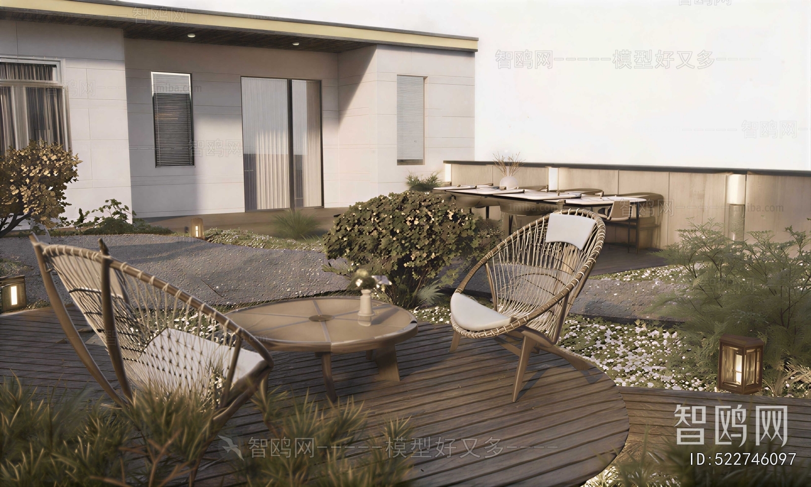 Wabi-sabi Style Courtyard/landscape