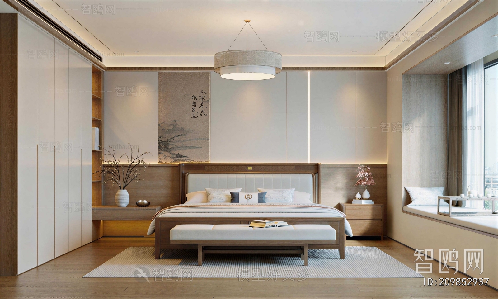 New Chinese Style Bedroom