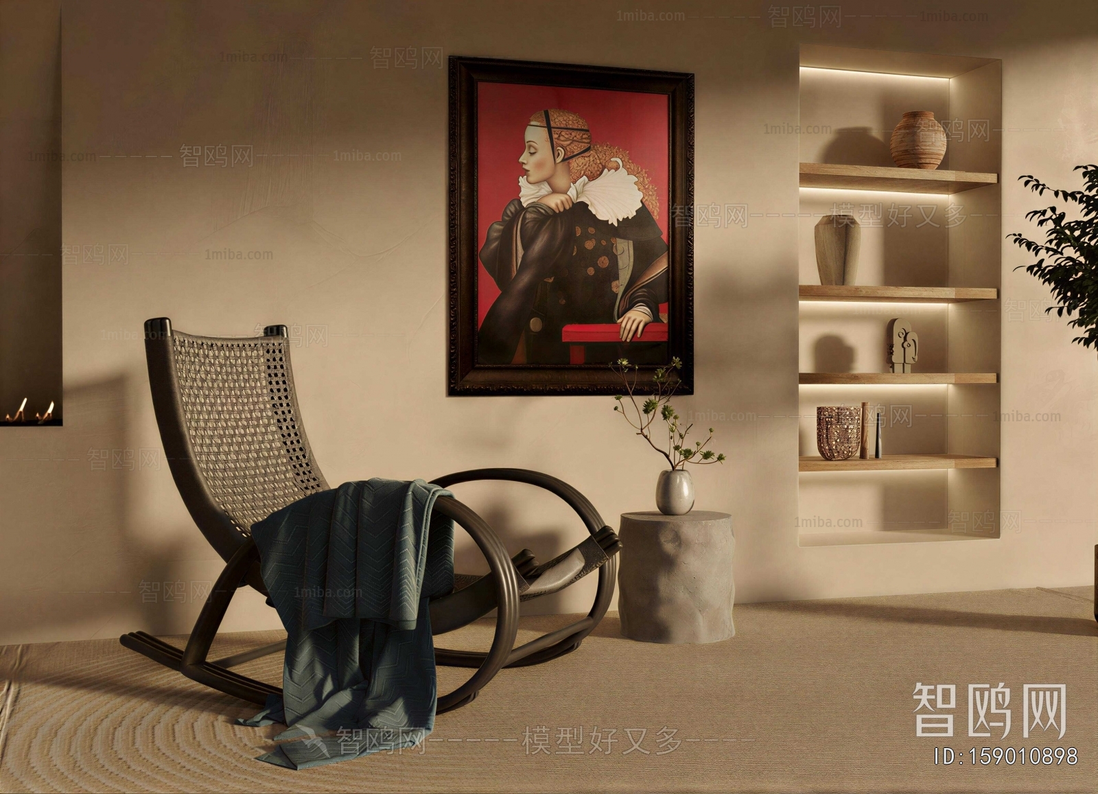 Wabi-sabi Style Rocking Chair