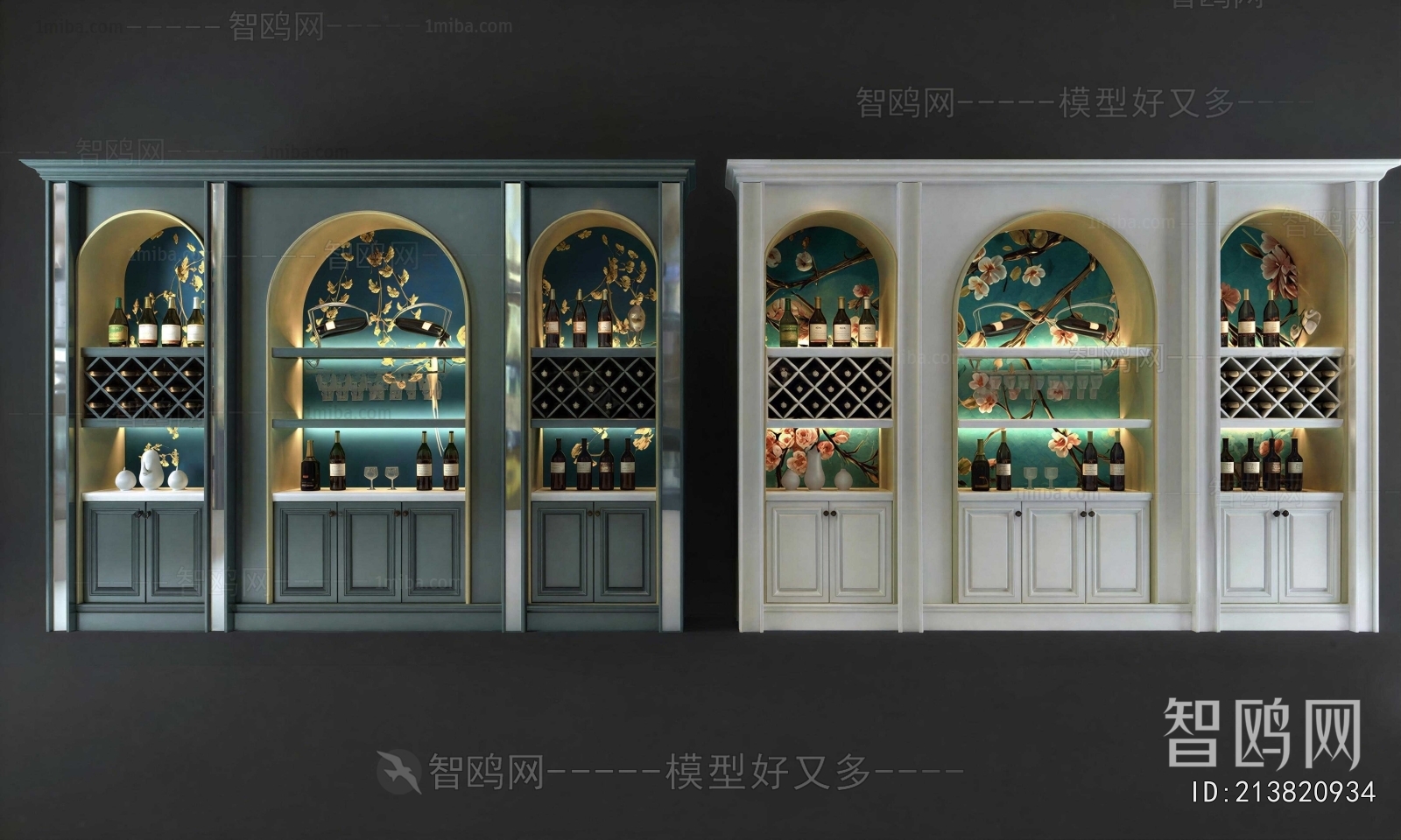 French Style Wine Cabinet