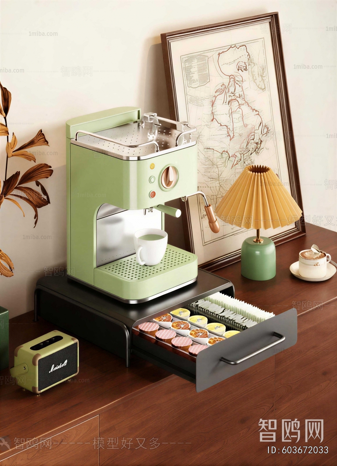 Retro Style Kitchen Electric Coffee Machine