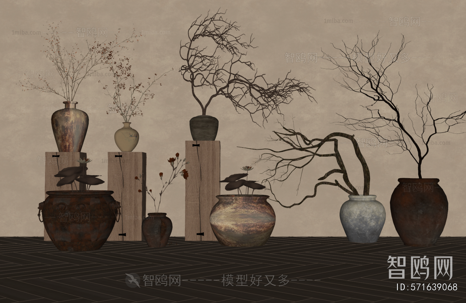 Wabi-sabi Style Dried Branch