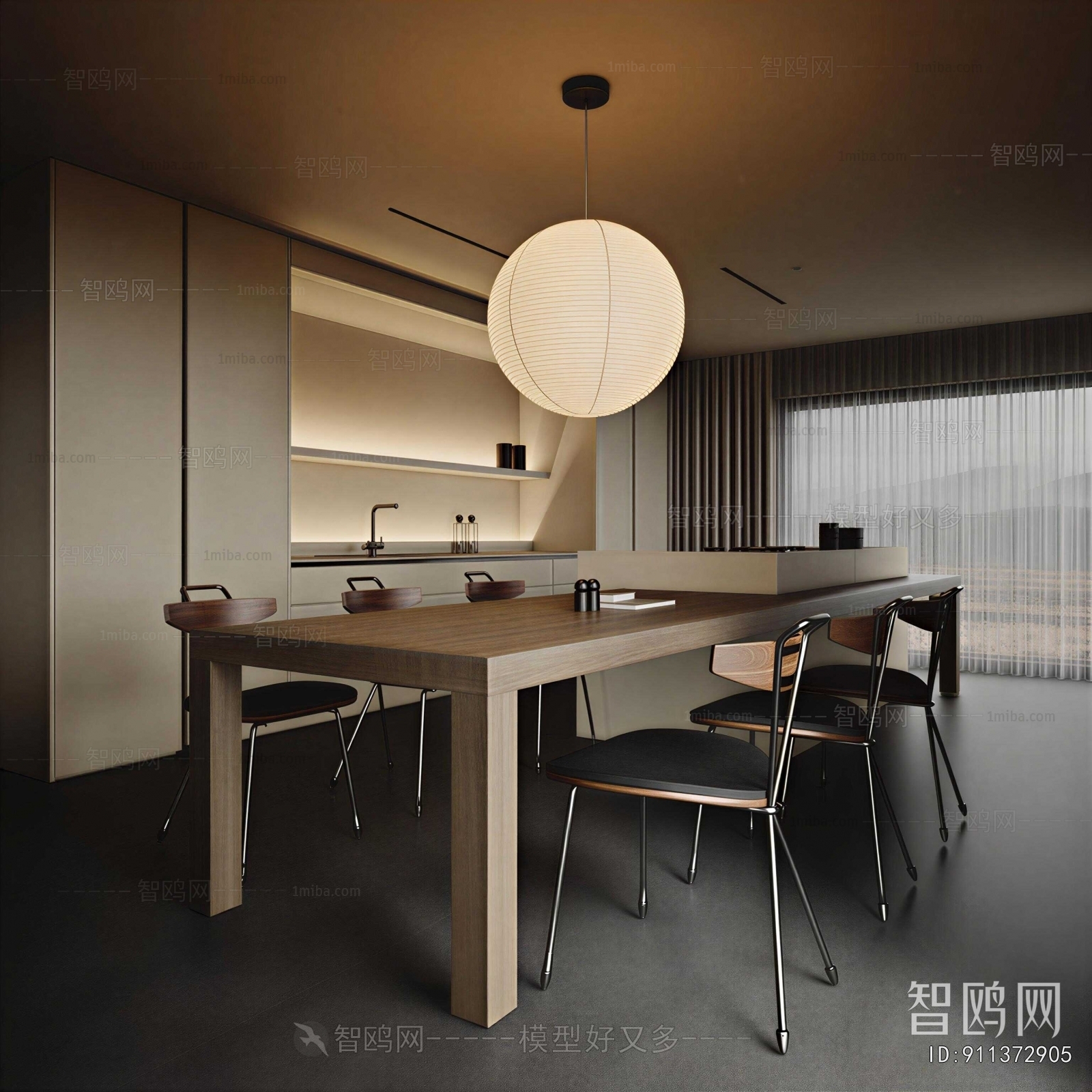 Wabi-sabi Style Dining Room
