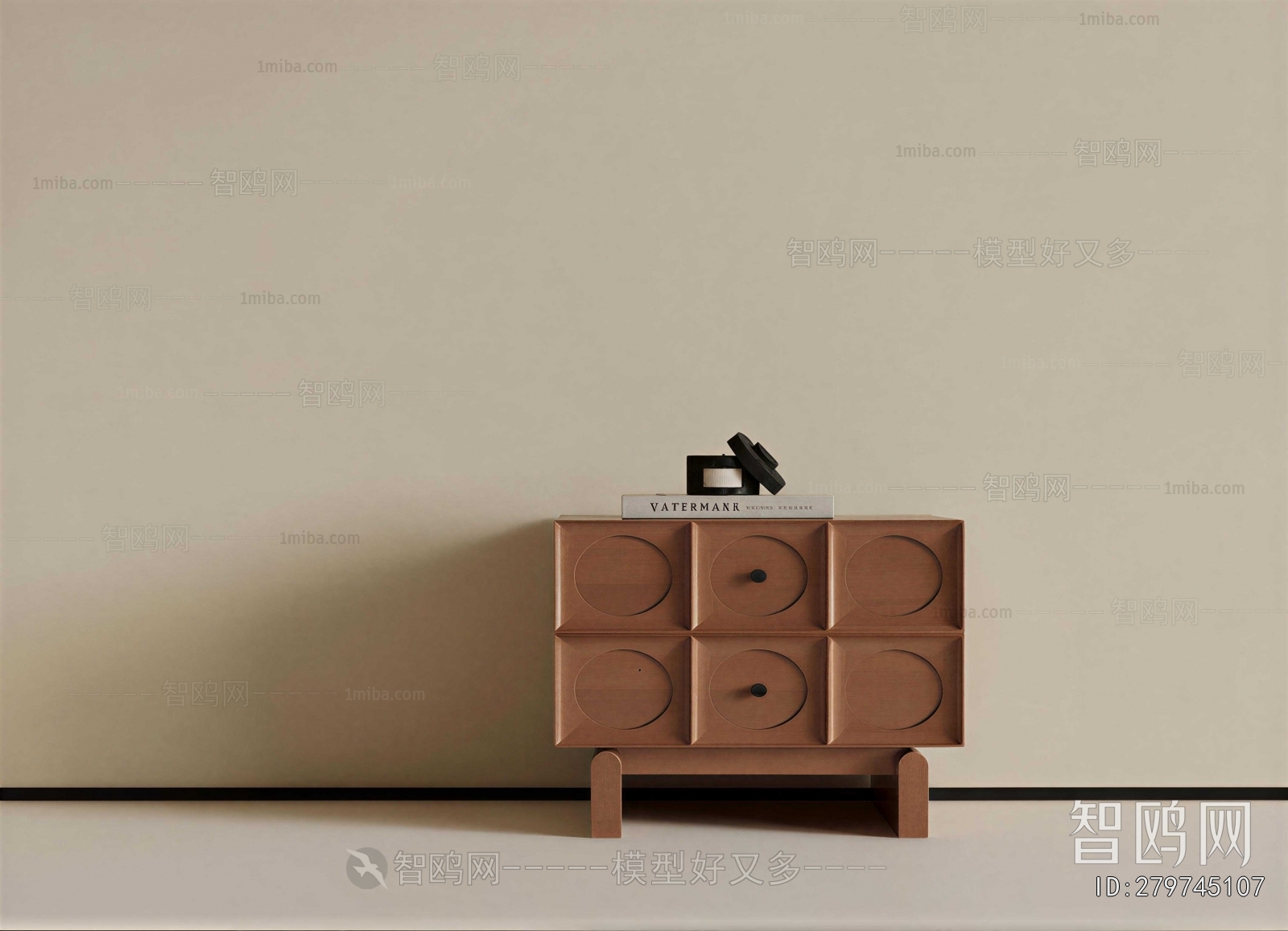 Wabi-sabi Style Side Cabinet