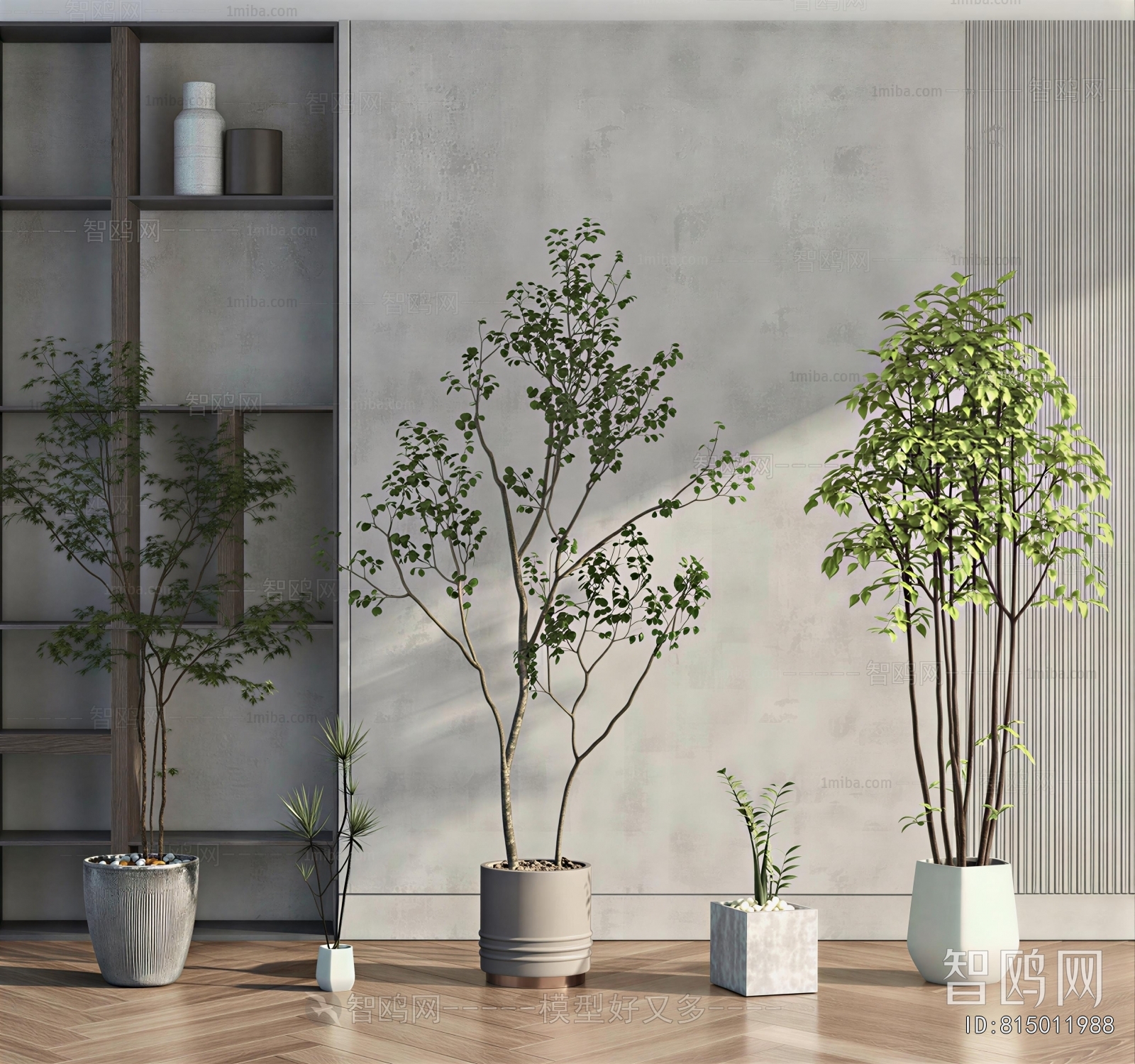 Modern Ground Green Plant Potted Plants