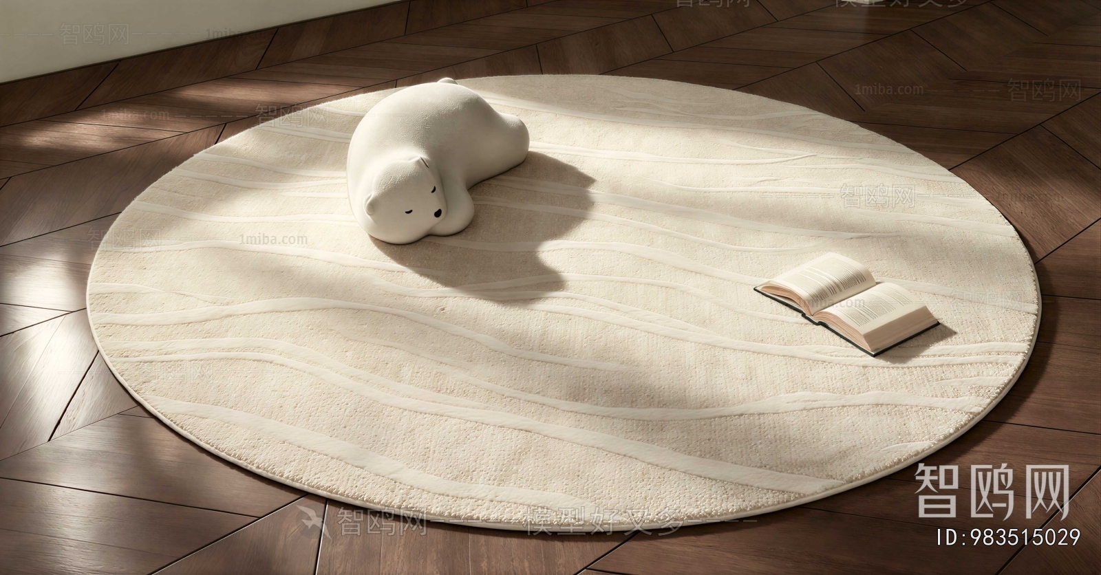 Wabi-sabi Style Circular Carpet