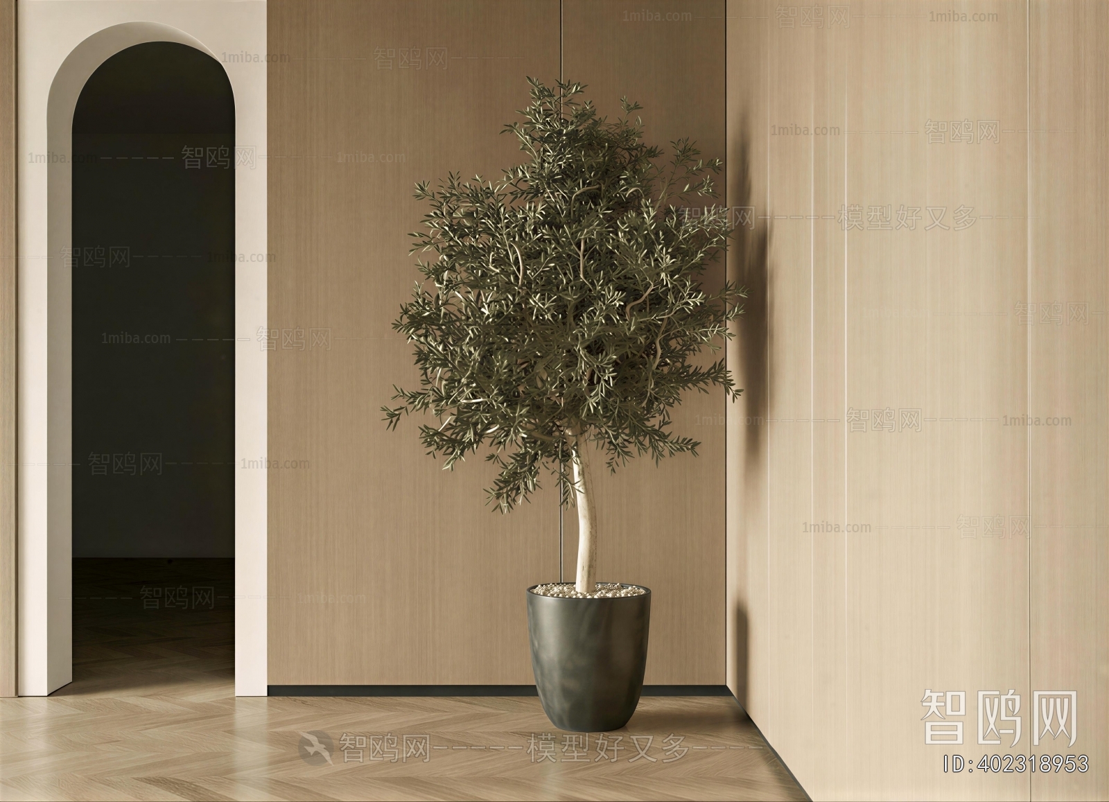 Modern Ground Green Plant Potted Plants