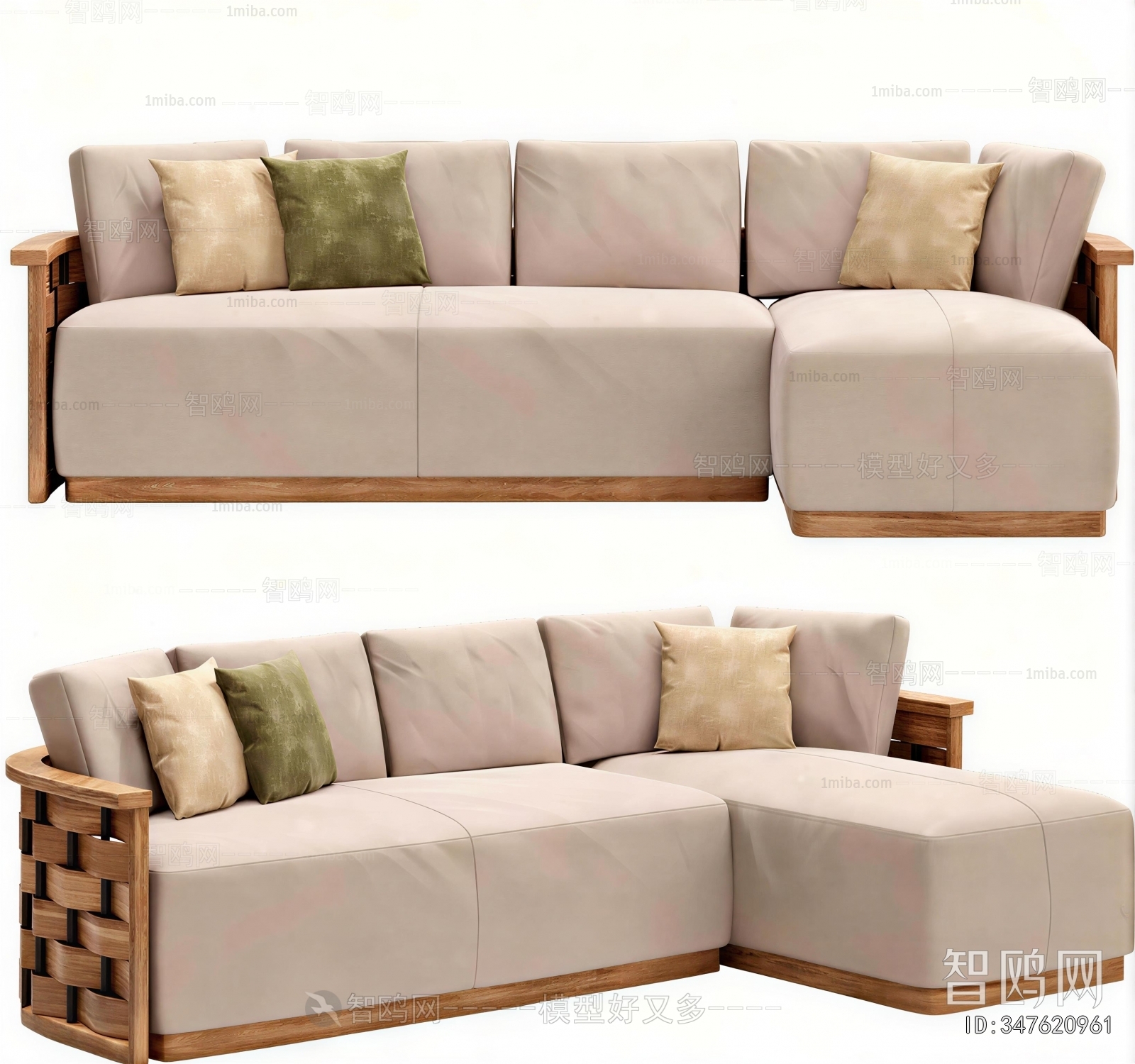 Wabi-sabi Style Corner Sofa