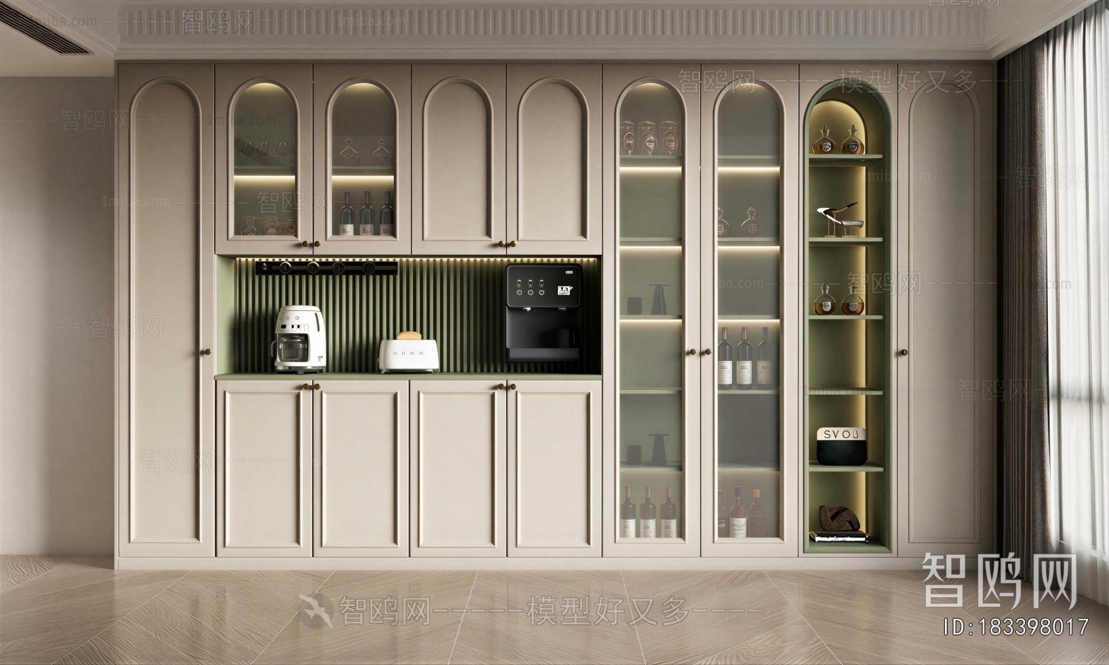 French Style Wine Cabinet