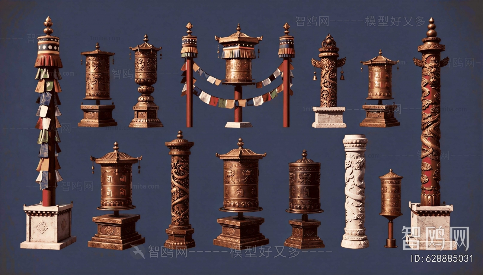 New Chinese Style Column