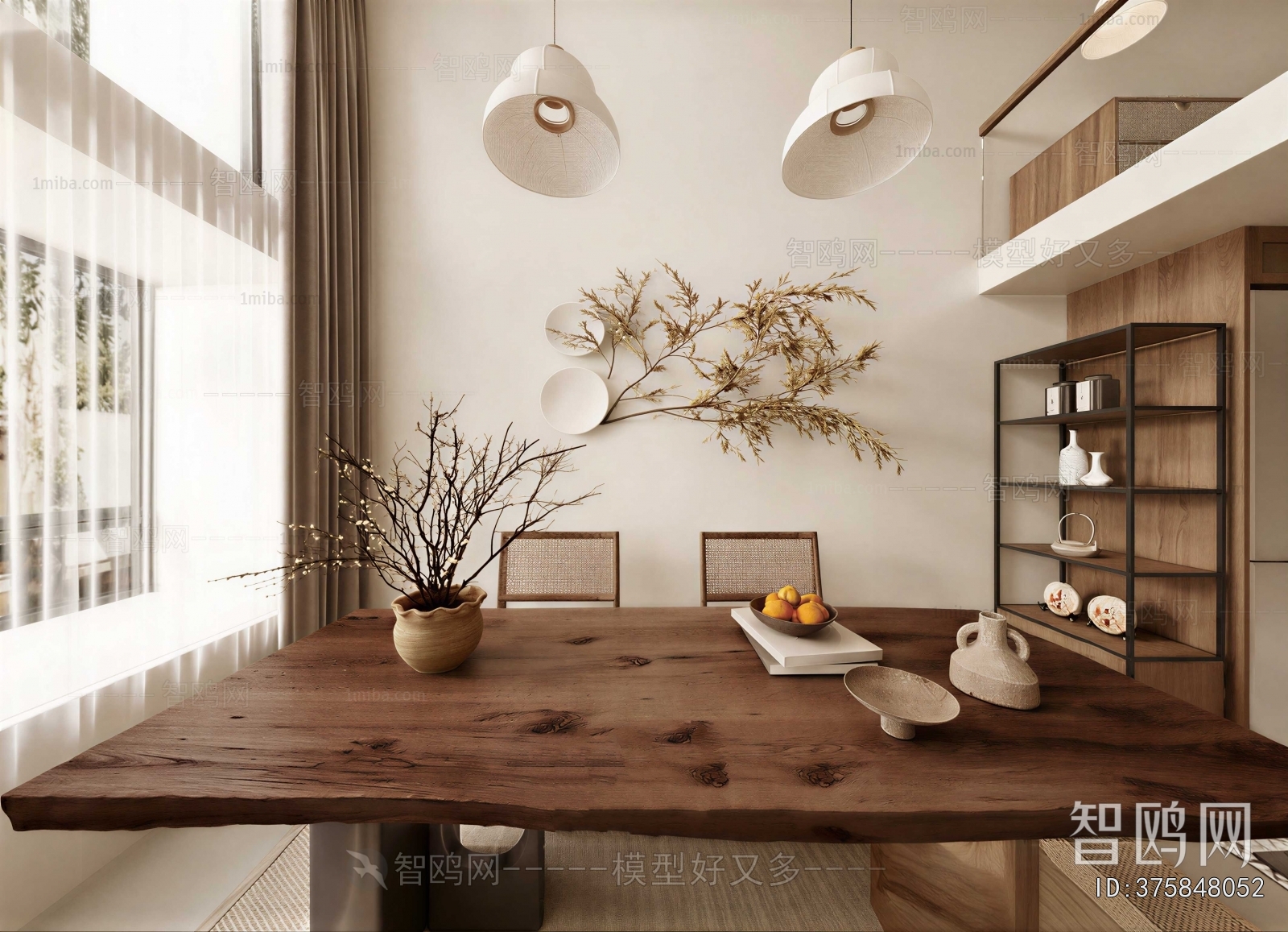 Wabi-sabi Style Dining Room
